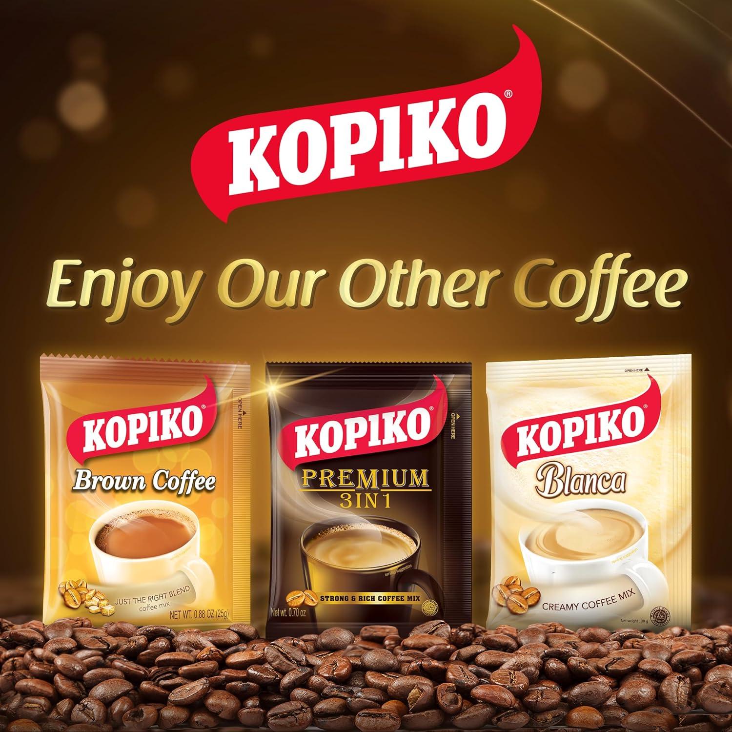 Kopiko Premium 3-in-1 Instant Coffee Authentic Indonesian Volcanic Coffee 21.2 Oz. - 30 Sachets (Pack of 2)