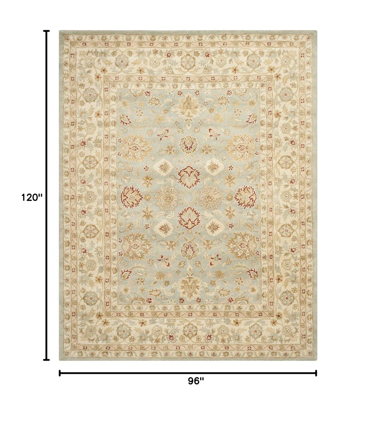 Antiquity AT822 Hand Tufted Area Rug - Grey Blue/Beige - 8'x10' - Safavieh.