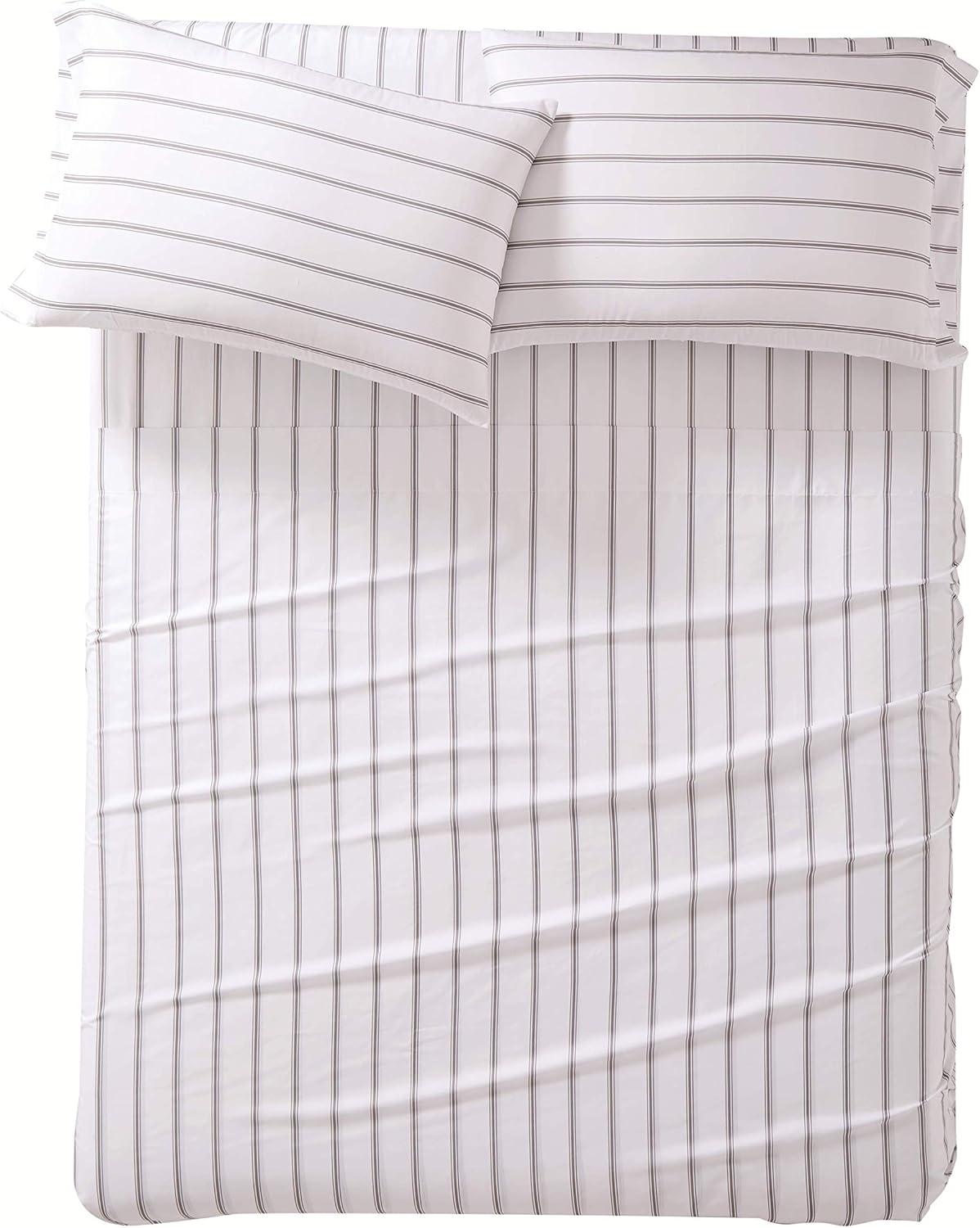 Truly Soft Ticking Stripe Microfiber Plaid Sheet Set