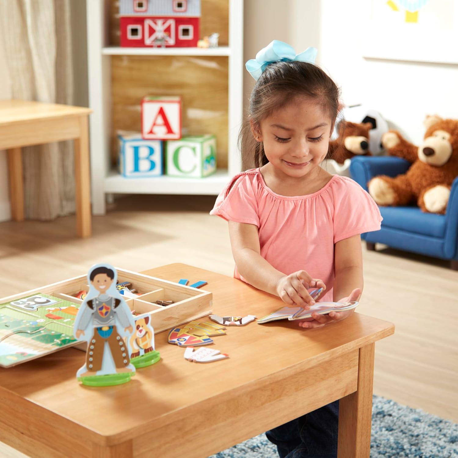 Melissa & Doug Occupations Magnetic Dress-Up Wooden Dolls Pretend Play Set (82 pcs)