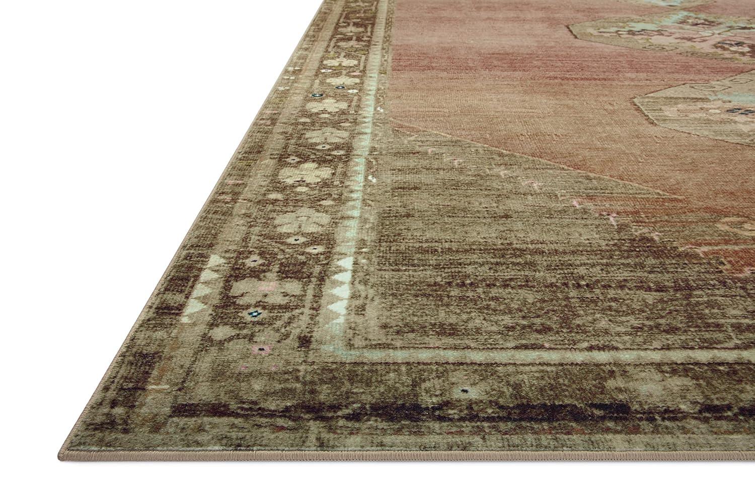 Magnolia Home By Joanna Gaines X Loloi Sinclair Machine Washable Clay / Tobacco Area Rug