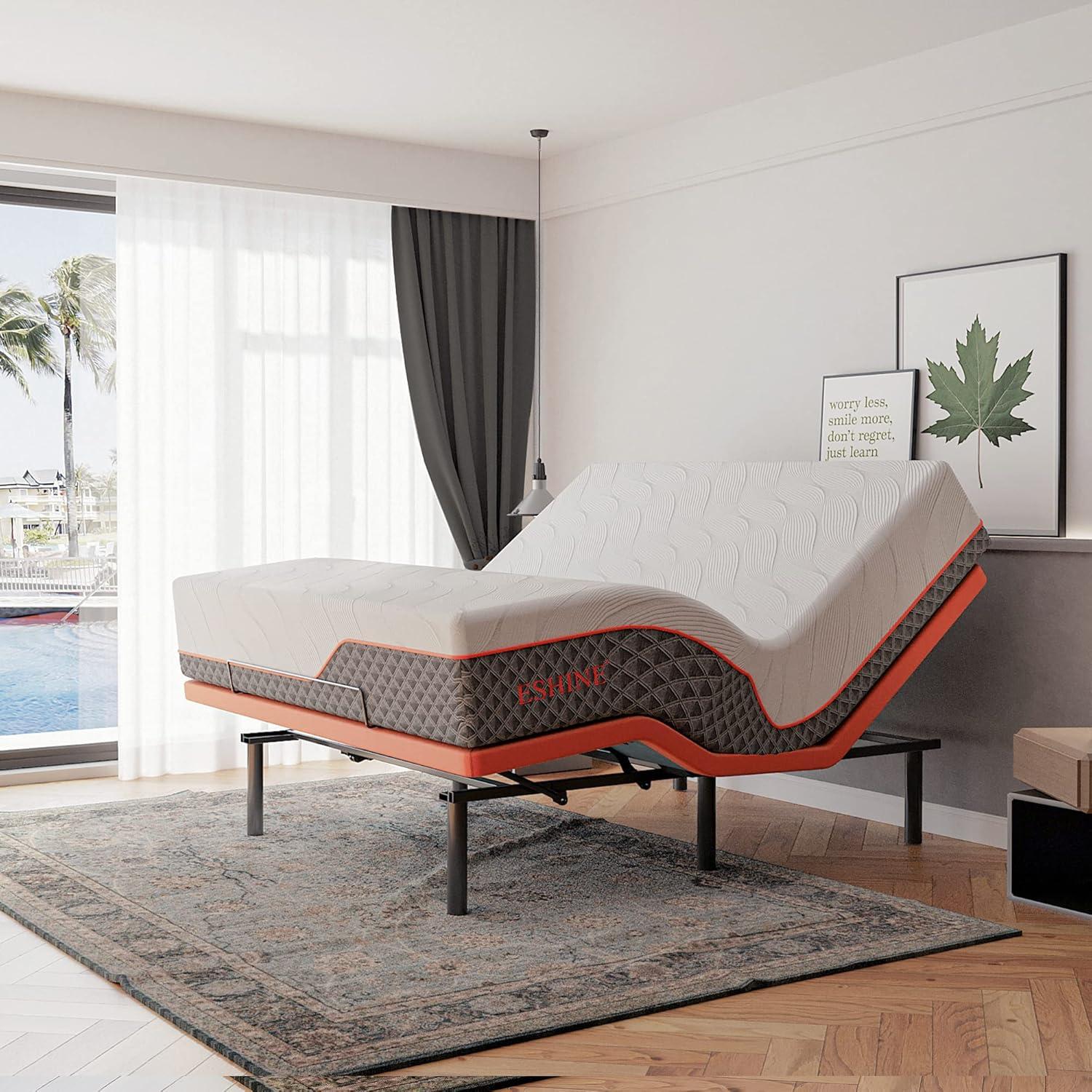 Zero Gravity Adjustable Bed with 14" Hybrid Mattress E3000 Series