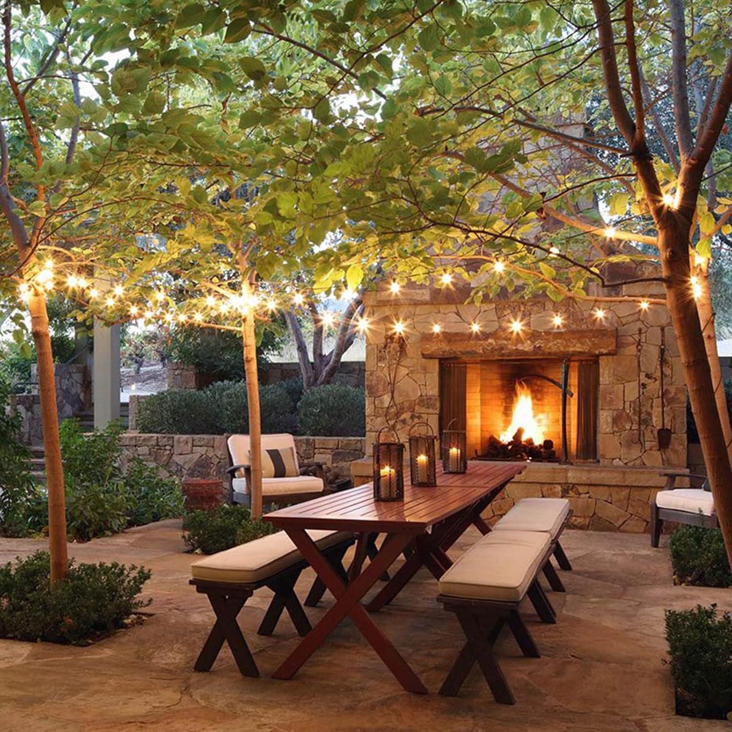 ROMANJOY 15Pack 2W S14 Replacement LED Bulbs, 2200K Warm White Waterproof Outdoor String Lights Vintage LED Filament Bulb, E26 Base Edison LED Light Bulbs