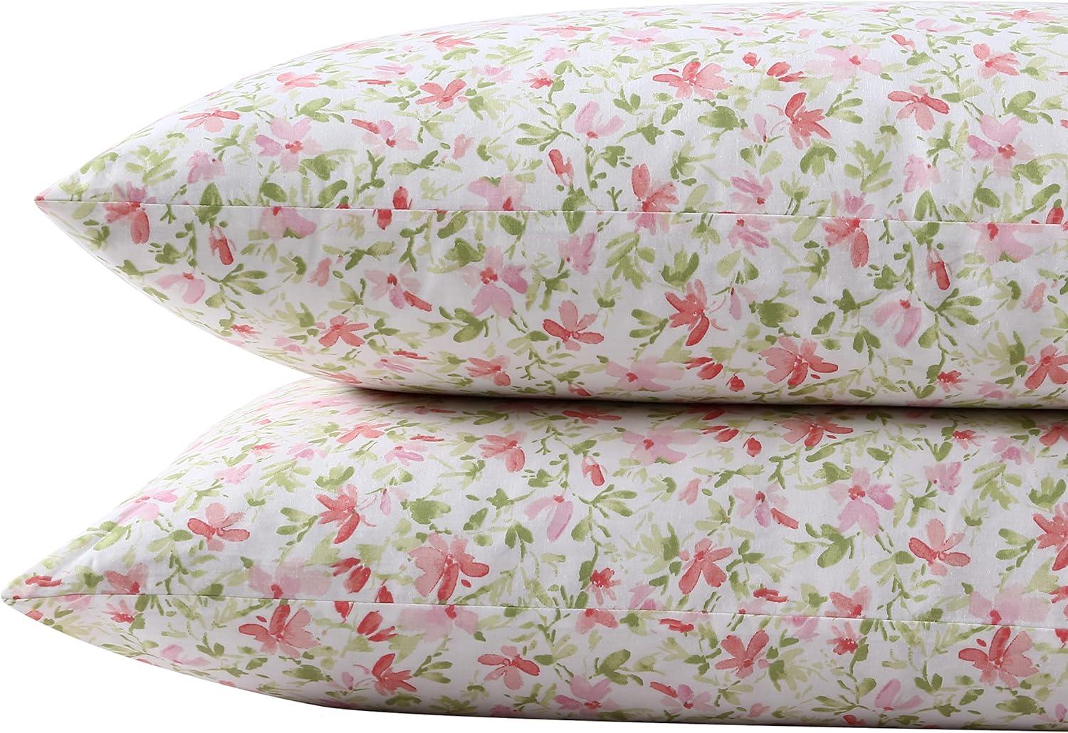 Laura Ashley Printed Cotton Percale Pillowcase Set