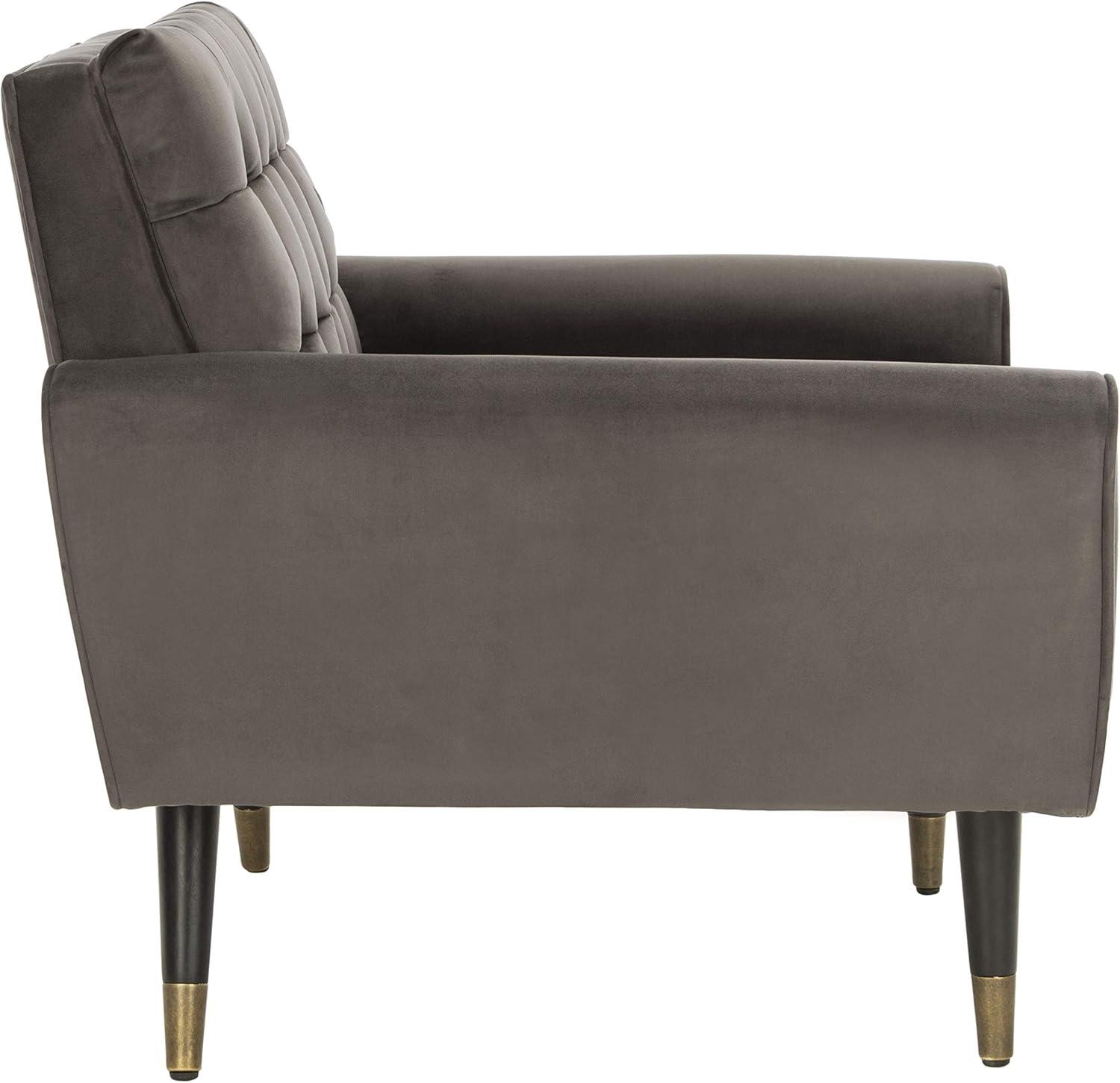 Amaris Tufted Accent Chair - ACH4503 - Shale/Black - Safavieh