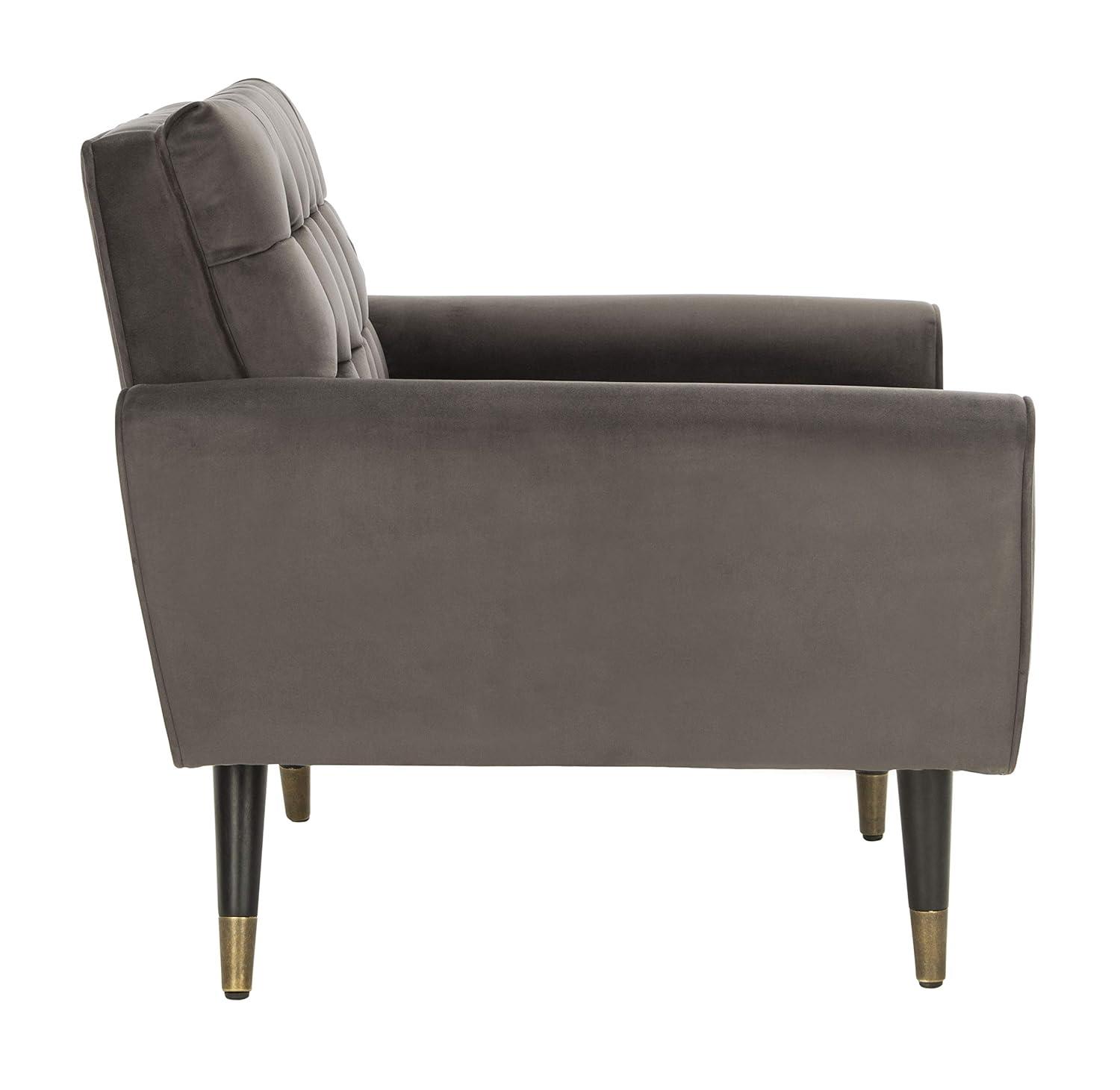 Amaris Tufted Accent Chair - ACH4503 - Shale/Black - Safavieh