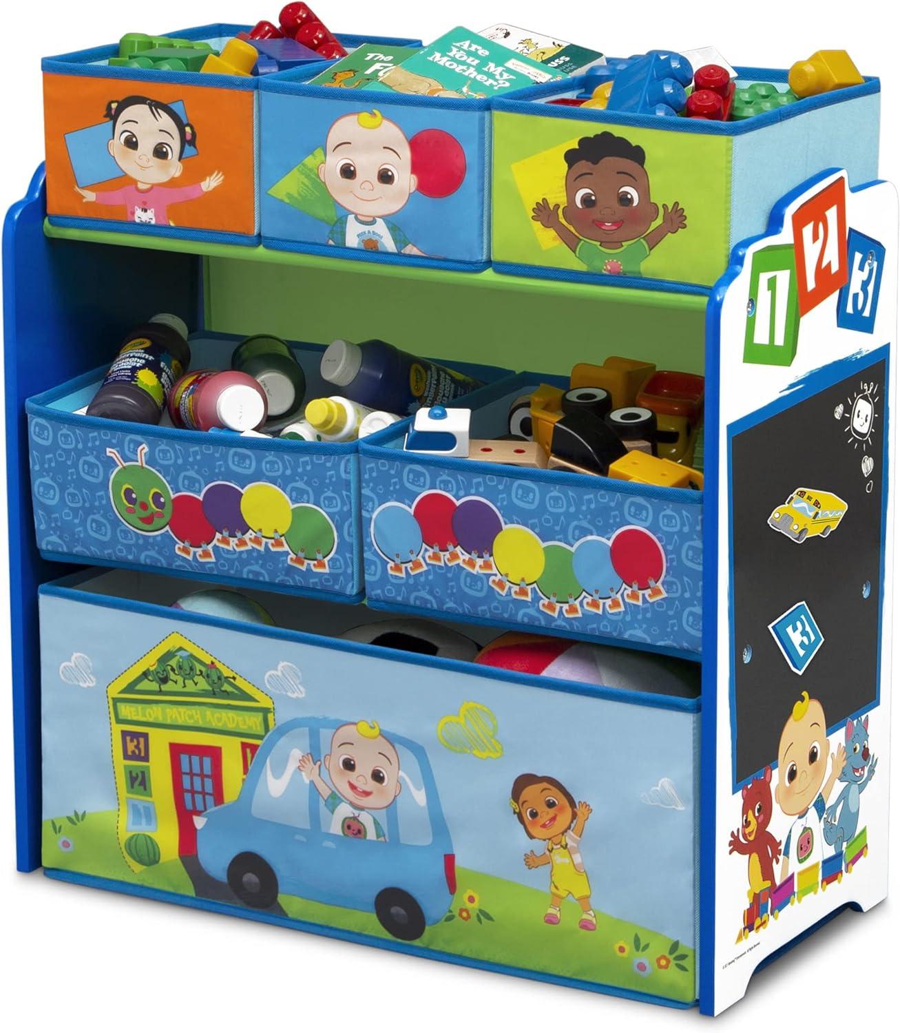 Cocomelon Design & Store 6 Bin Toy Storage Organizer - Greenguard Gold Certified