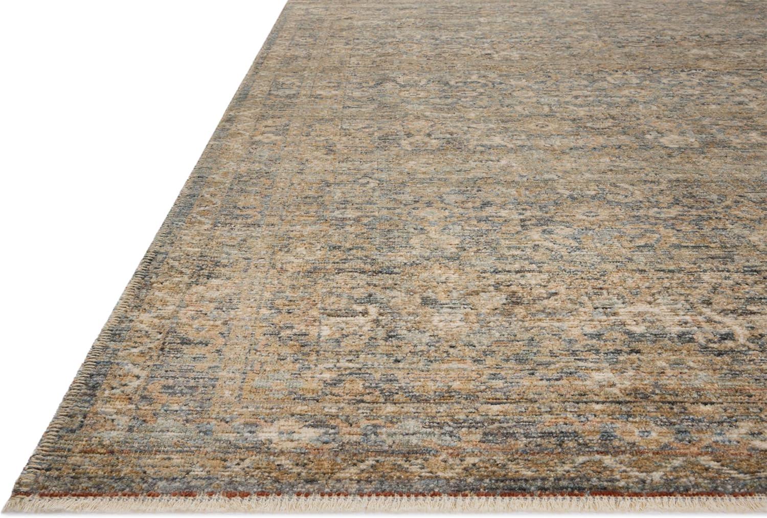 Molly I Rug by Amber Lewis x Loloi - Denim and Gold / 3' x 5'