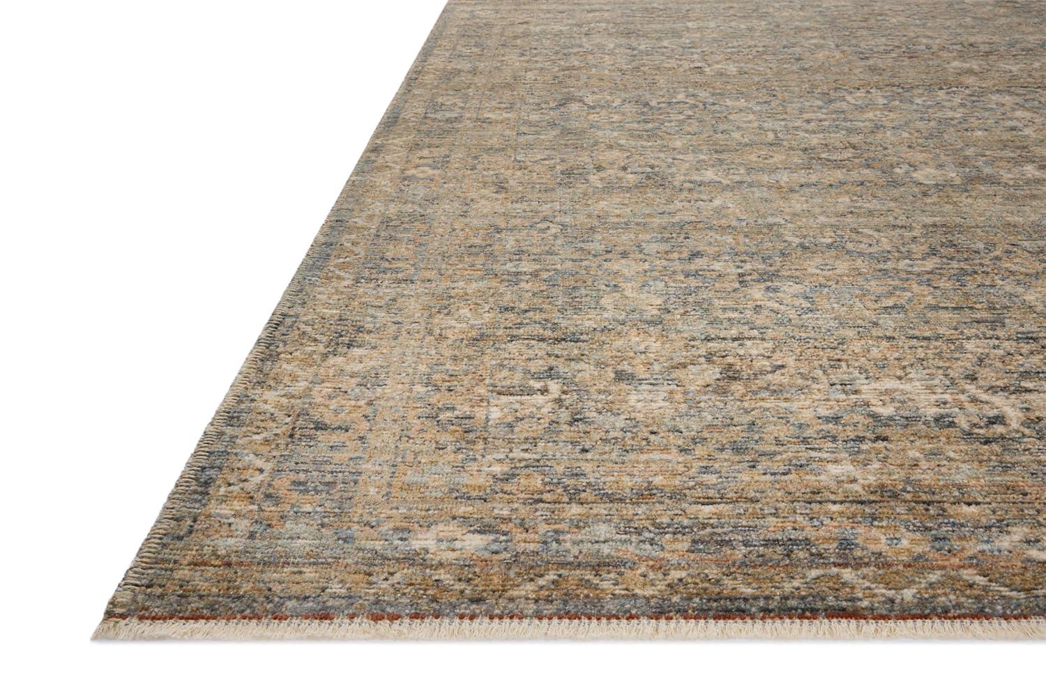 Molly I Rug by Amber Lewis x Loloi - Denim and Gold / 3' x 5'