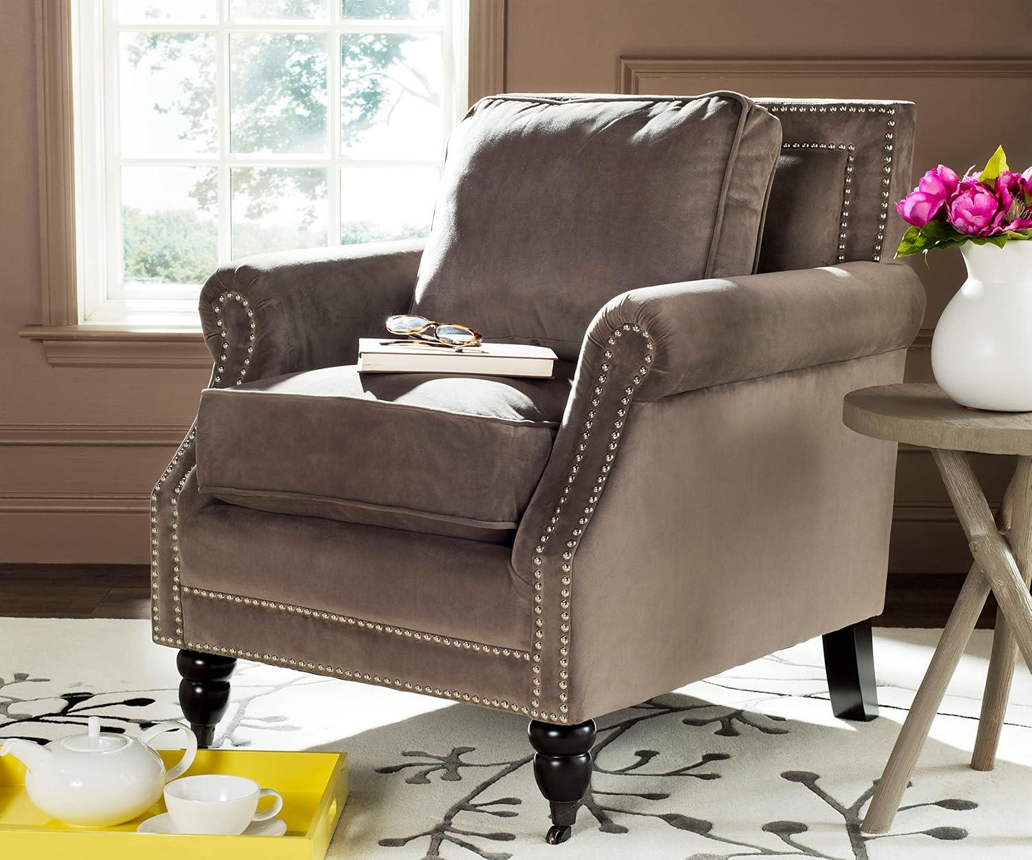 Karsen Club Chair with Nail Heads  - Safavieh