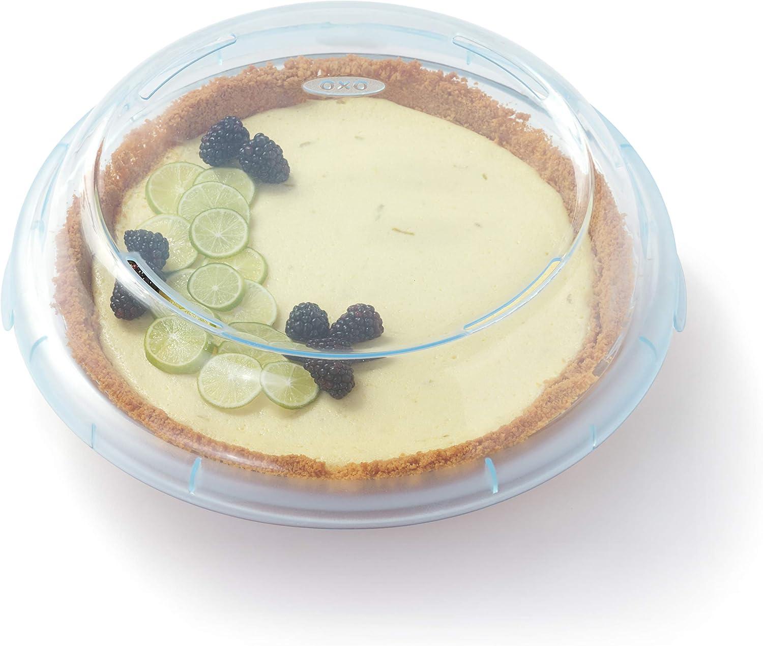 9-Inch Clear Glass Pie Plate with BPA-Free Lid