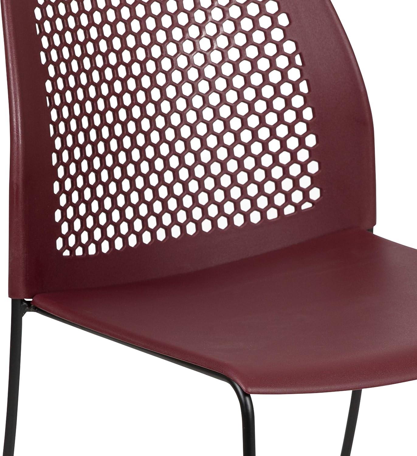 Antonia 661 lb. Capacity Stack Chair with Air-Vent Back and Powder Coated Sled Base