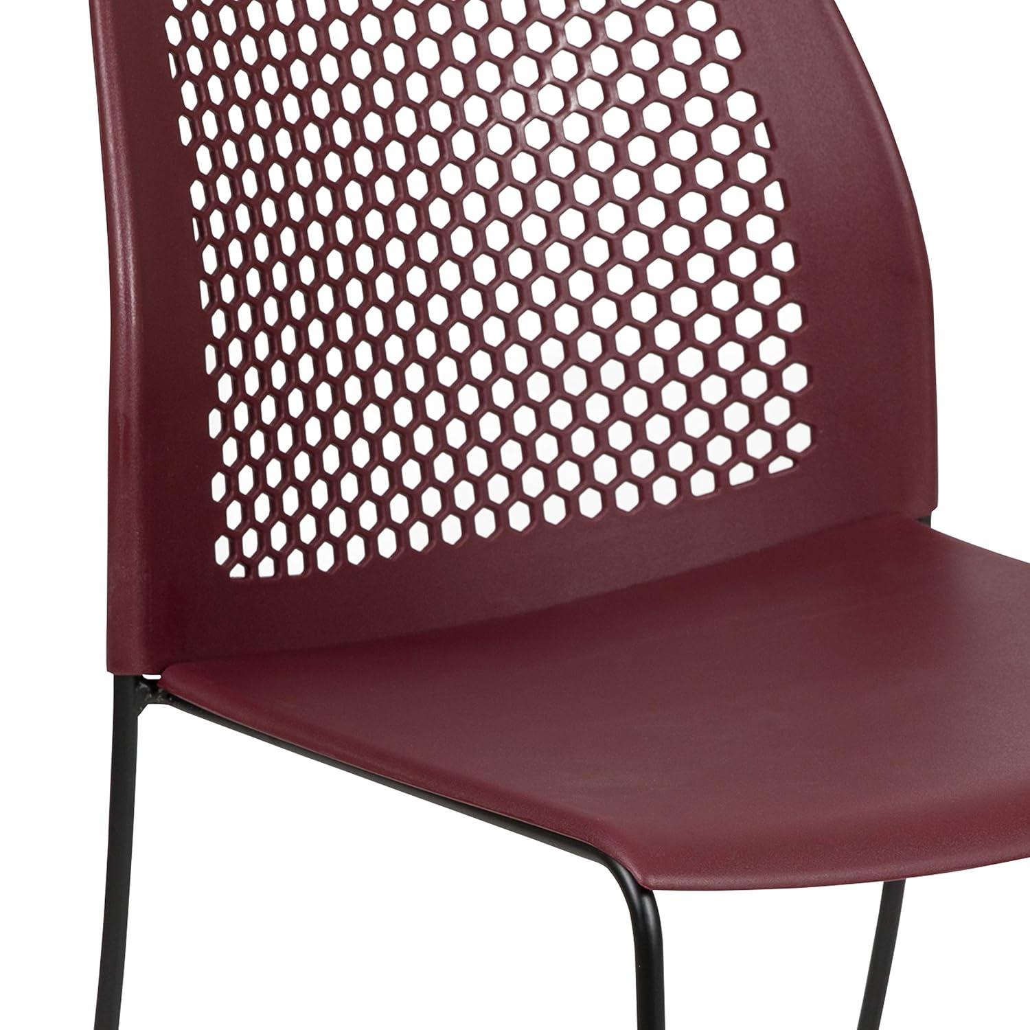 Flash Furniture Antonia 661 lb. Capacity Stack Chair with Air-Vent Back and Powder Coated Sled Base