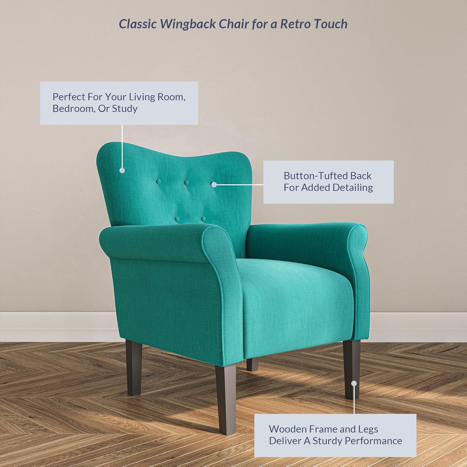 BELLEZE Accent Chair Armchair for Living Room - Allston (Mallard Teal)