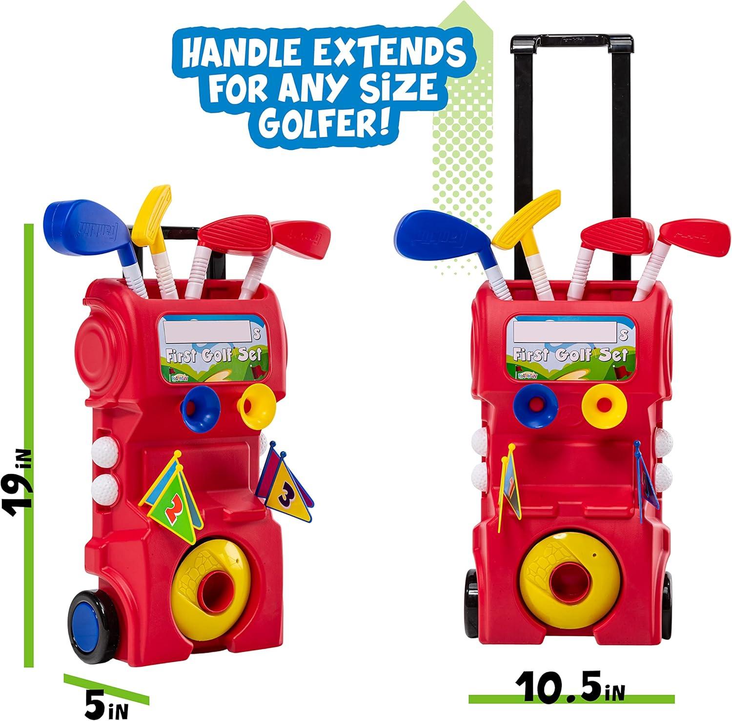 Franklin Sports Kids and Toddlers Toy Golf Set - Includes Carry Case, (4) Balls + (4) Holes