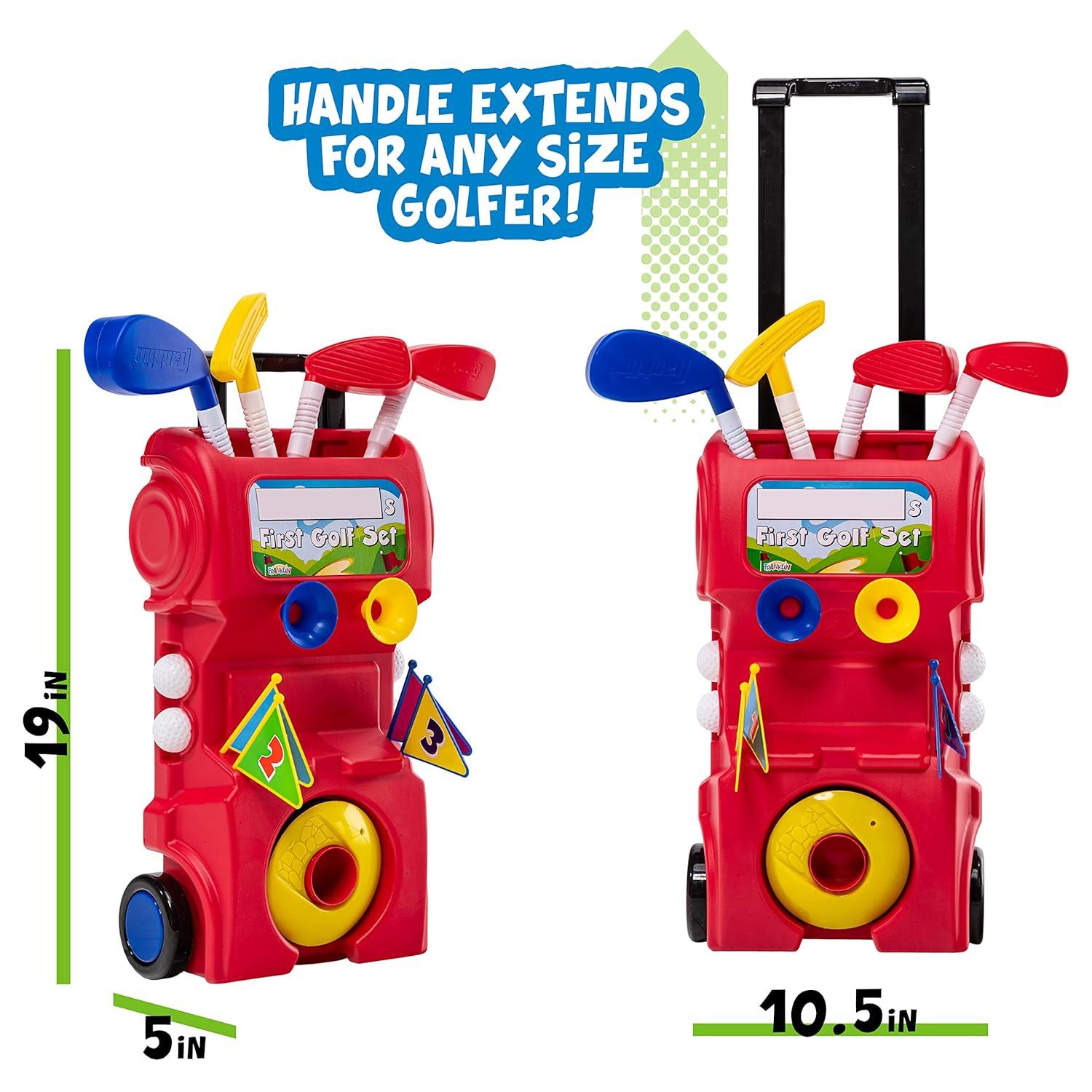 Franklin Sports Kids and Toddlers Toy Golf Set - Includes Carry Case, (4) Balls + (4) Holes