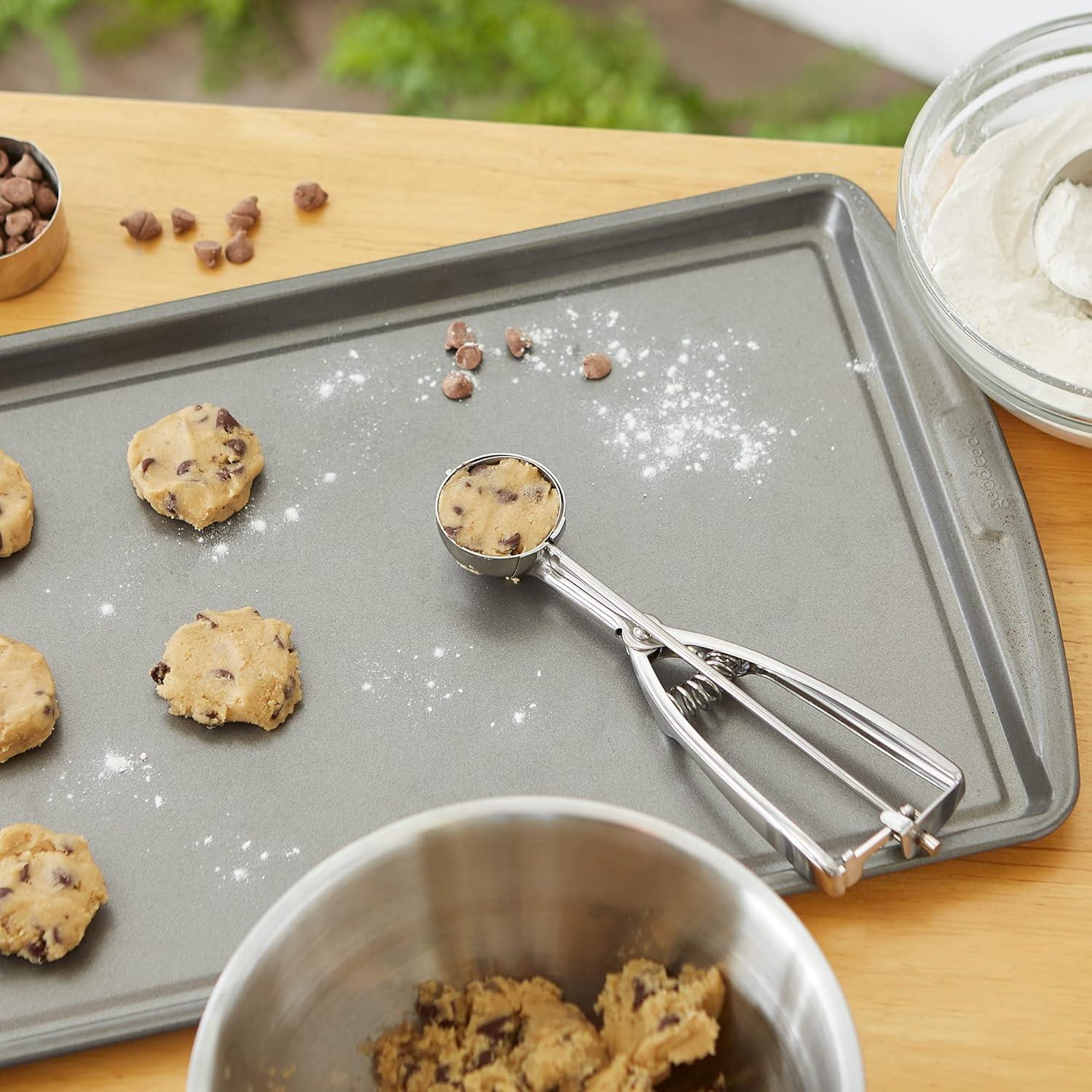 Stainless Steel Trigger Release Cookie Dough Scooper