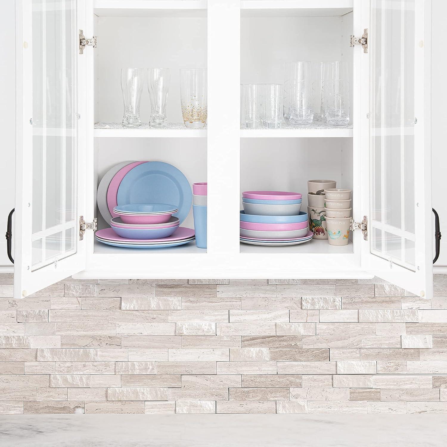 Bamboo Bowls - Set of 6-18 oz Bamboo Dishes for Kids & Adults - Dishwasher Safe Eco Friendly for Self Feeding, Toddler Snack, BPA Free for Kids Cereal, Camping Dinnerware