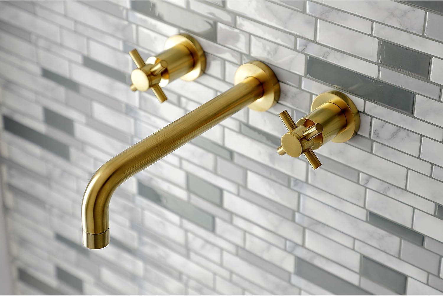 Kingston Brass Concord Two-Handle 3-Hole Wall Mount Roman Tub Faucet