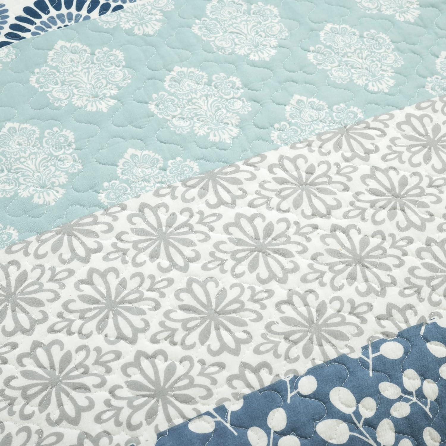 Lush Decor Bohemian 100% Cotton Reversible 3-Piece Quilt Set