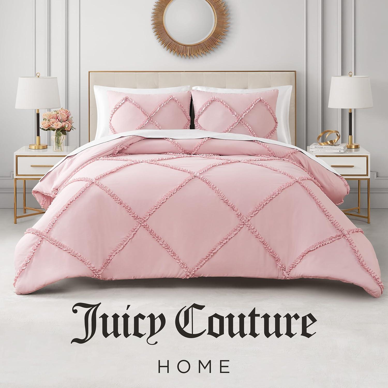 Juicy Couture Juicy Couture Diamond Ruffle Reversible Comforter & Shams Bedding Sets