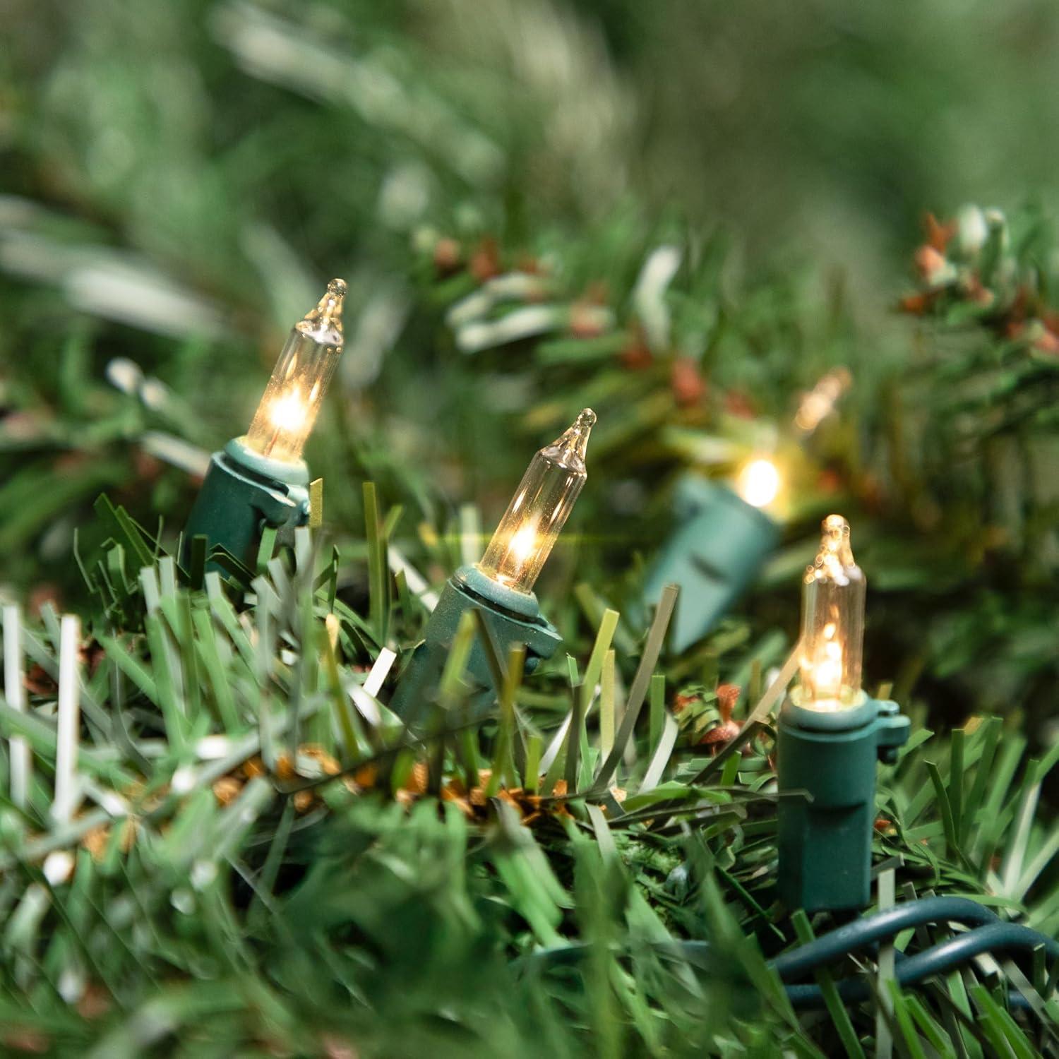 Northlight 20ct Mini Christmas Lights Clear - 4' Green Wire