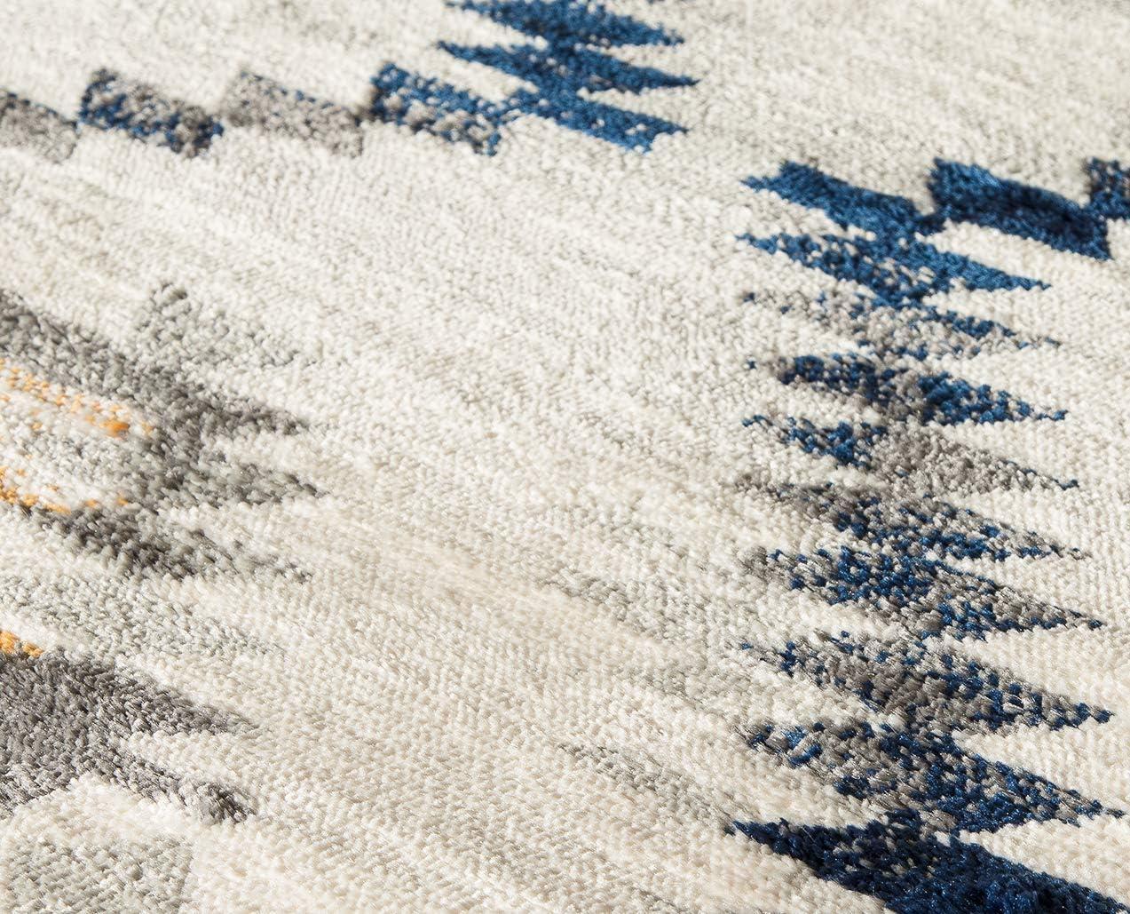 Rugs America Soleil BR30A Kilim Gold ivory Area Rug for Dining Room Rug Neutral Rug Living Room Rug Kitchen, 4'x6'