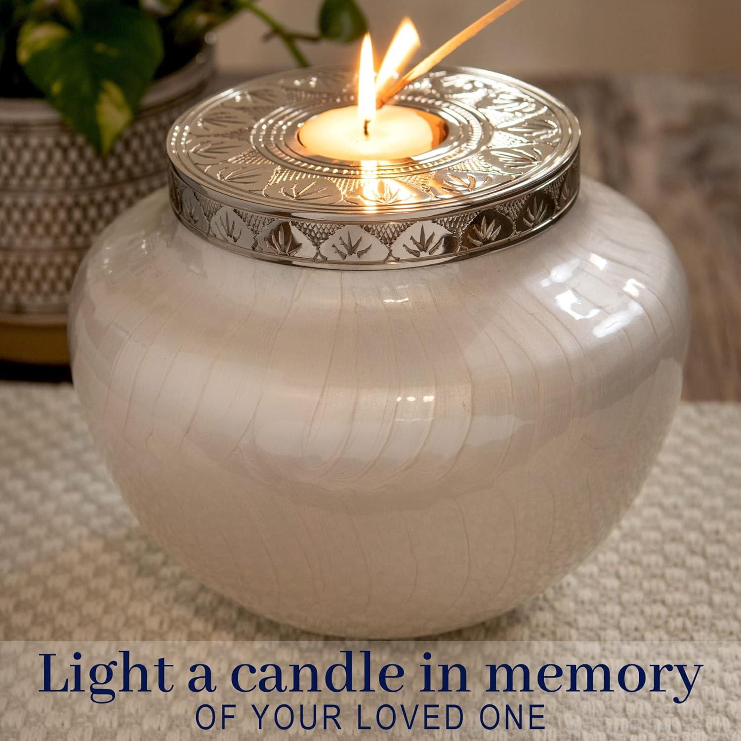 Large Cremation Urns for Human Ashes – Decorative Urn for Ashes Adult Male or Female - Holds up to 220lbs – Beautiful Pearlescent Cremation Urn – Funeral Urns for Ashes - Full Size