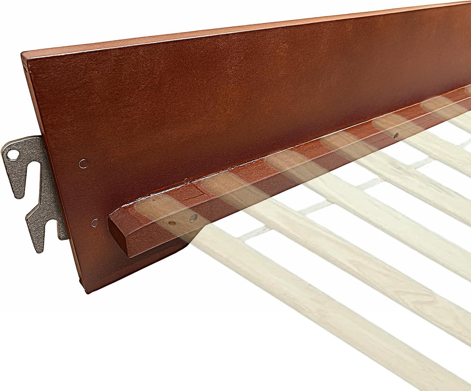 Premium Cherry Finish Wooden Bed Rails - King/Queen