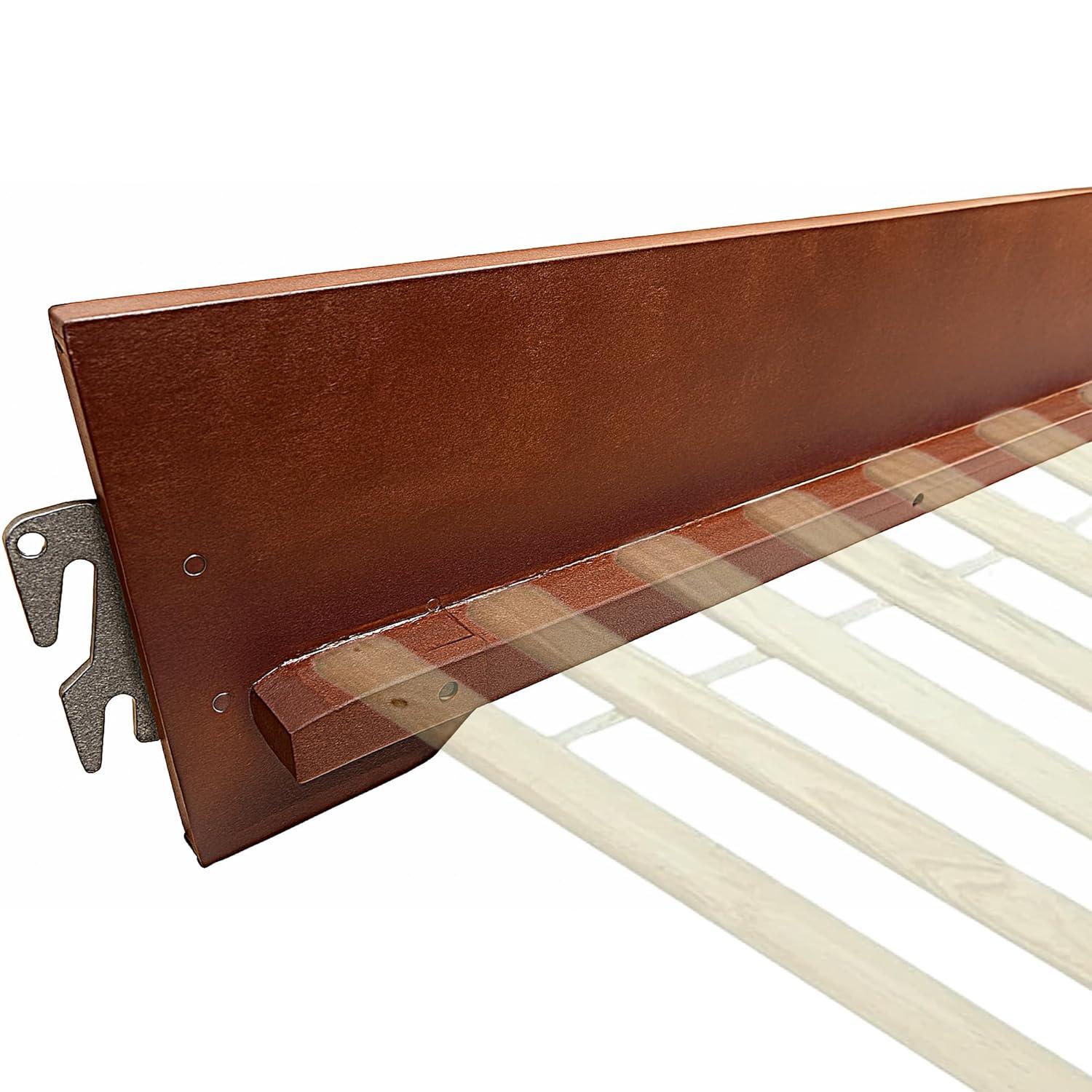 Premium Cherry Finish Wooden Bed Rails - King/Queen