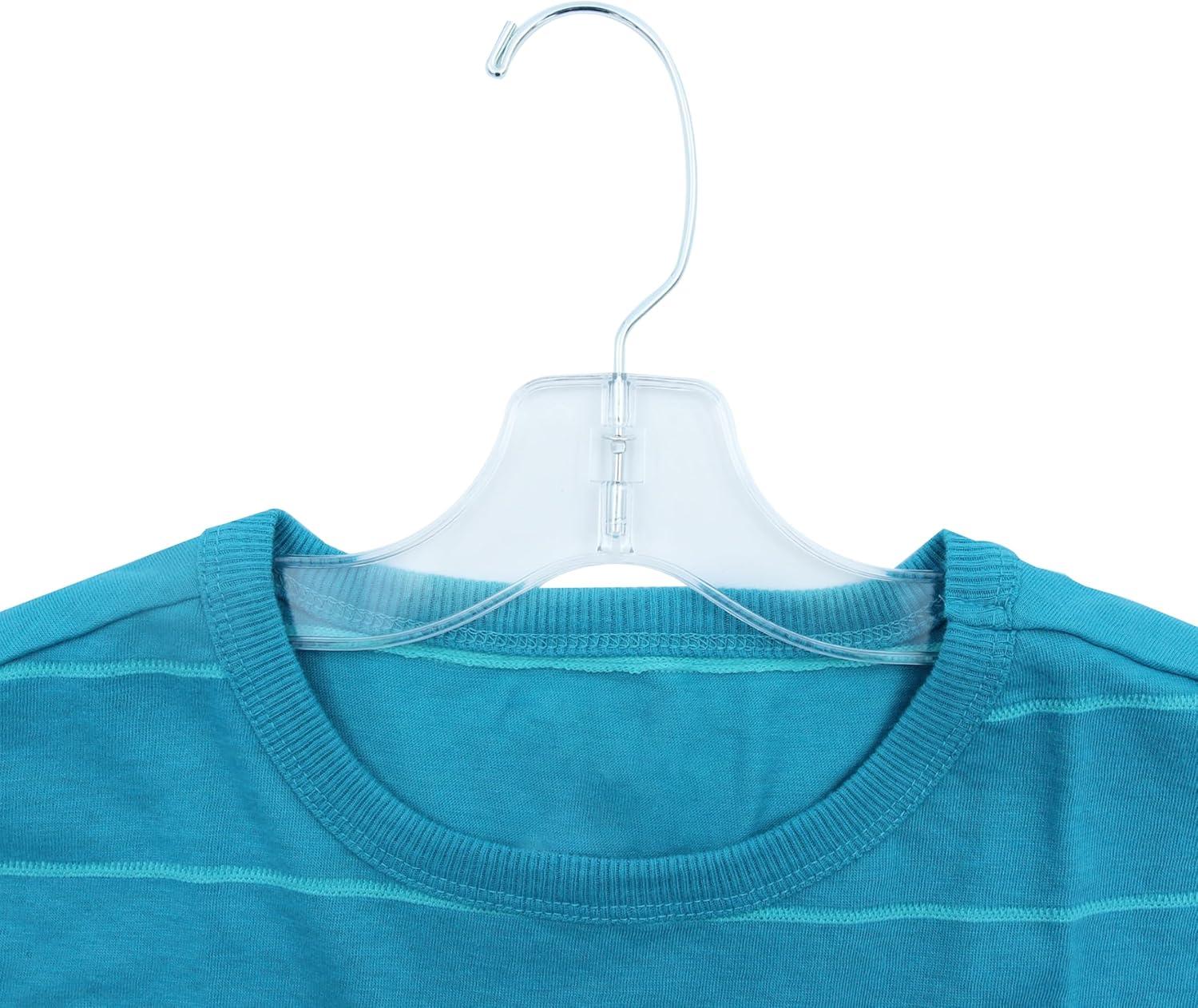 14 inch Clear Plastic Junior Dress Hangers - Case of 100