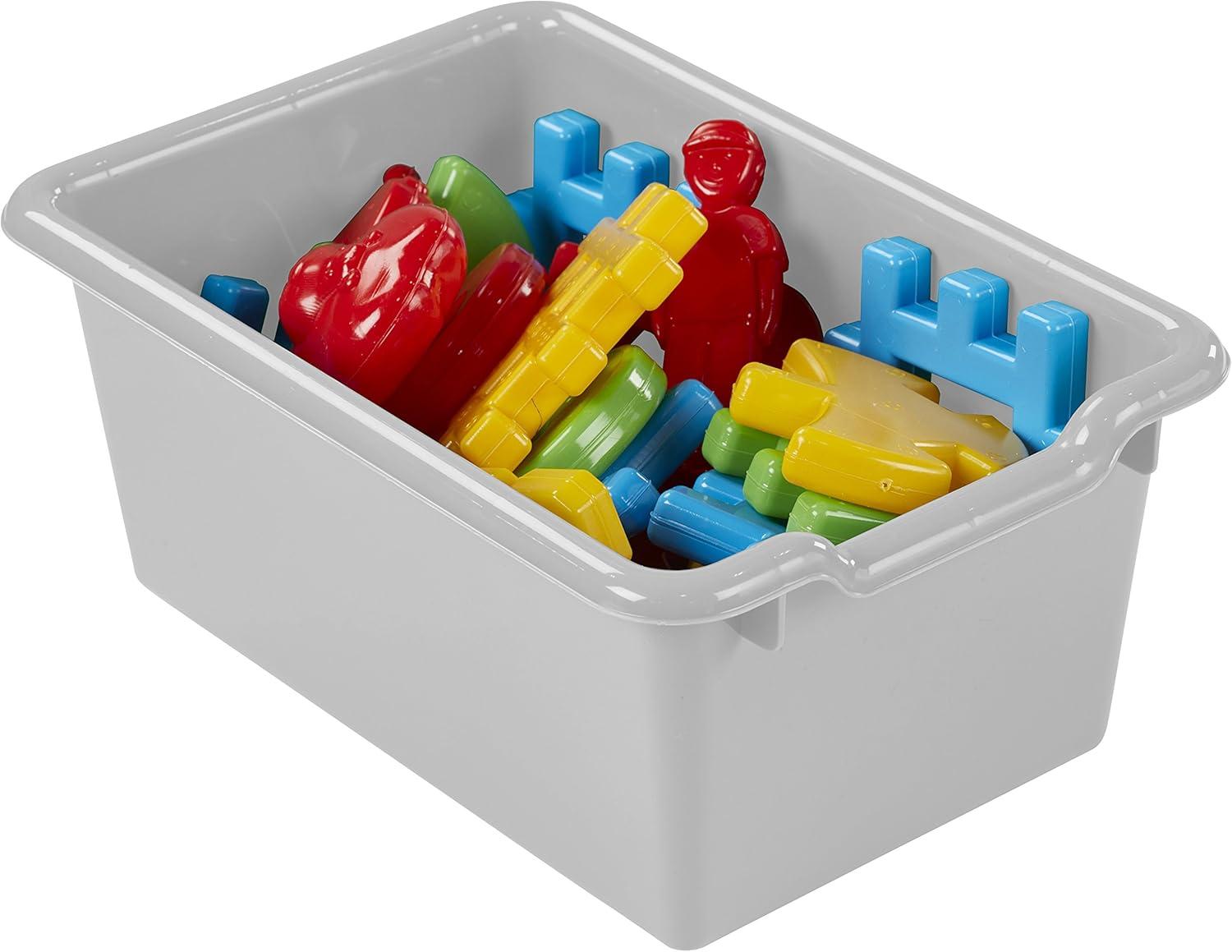 ECR4Kids ECR4Kids Scoop Front Storage Bin, Multipurpose Organization, 5-Piece (Set of 5)