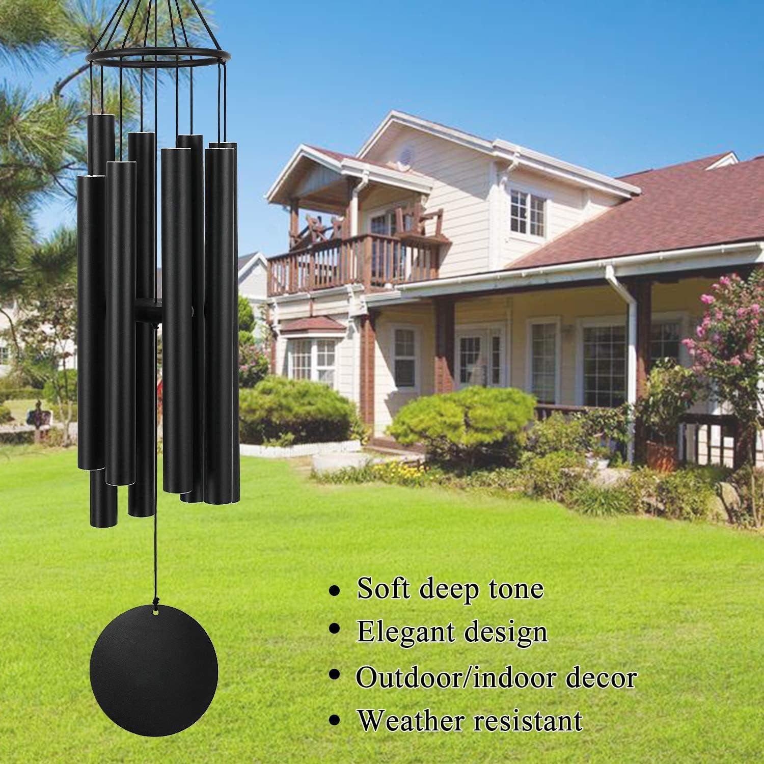 Large Church Outdoor Metal Wind Chimes with 38in Tubes for Serene Garden Ambiance and Soothing Melodies