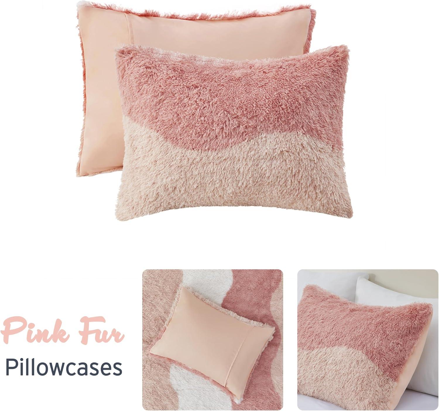 Intelligent Design Ombre Shaggy Faux Fur Comforter Set