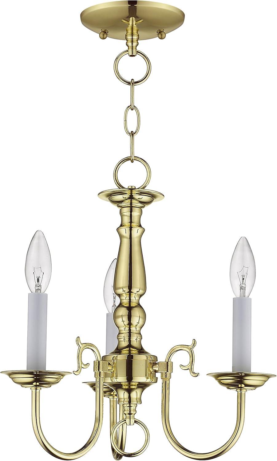 Livex Lighting Williamsburgh 3 - Light Chandelier in  Polished Brass