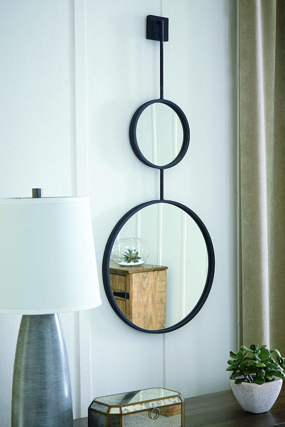 Signature Design by Ashley Contemporary Brewer Accent Mirror  Black