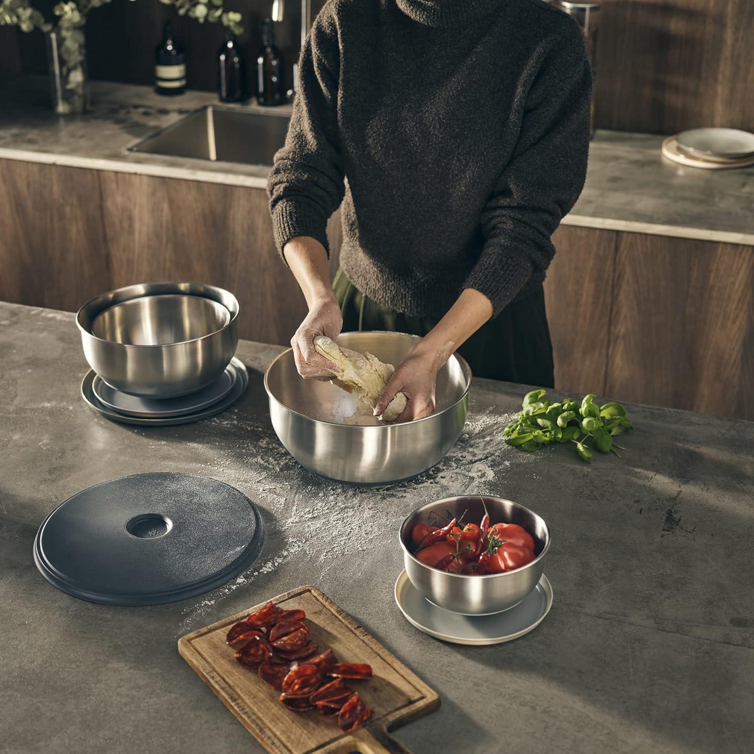 Stainless Steel Nesting Prep & Store Bowl Set with Lids