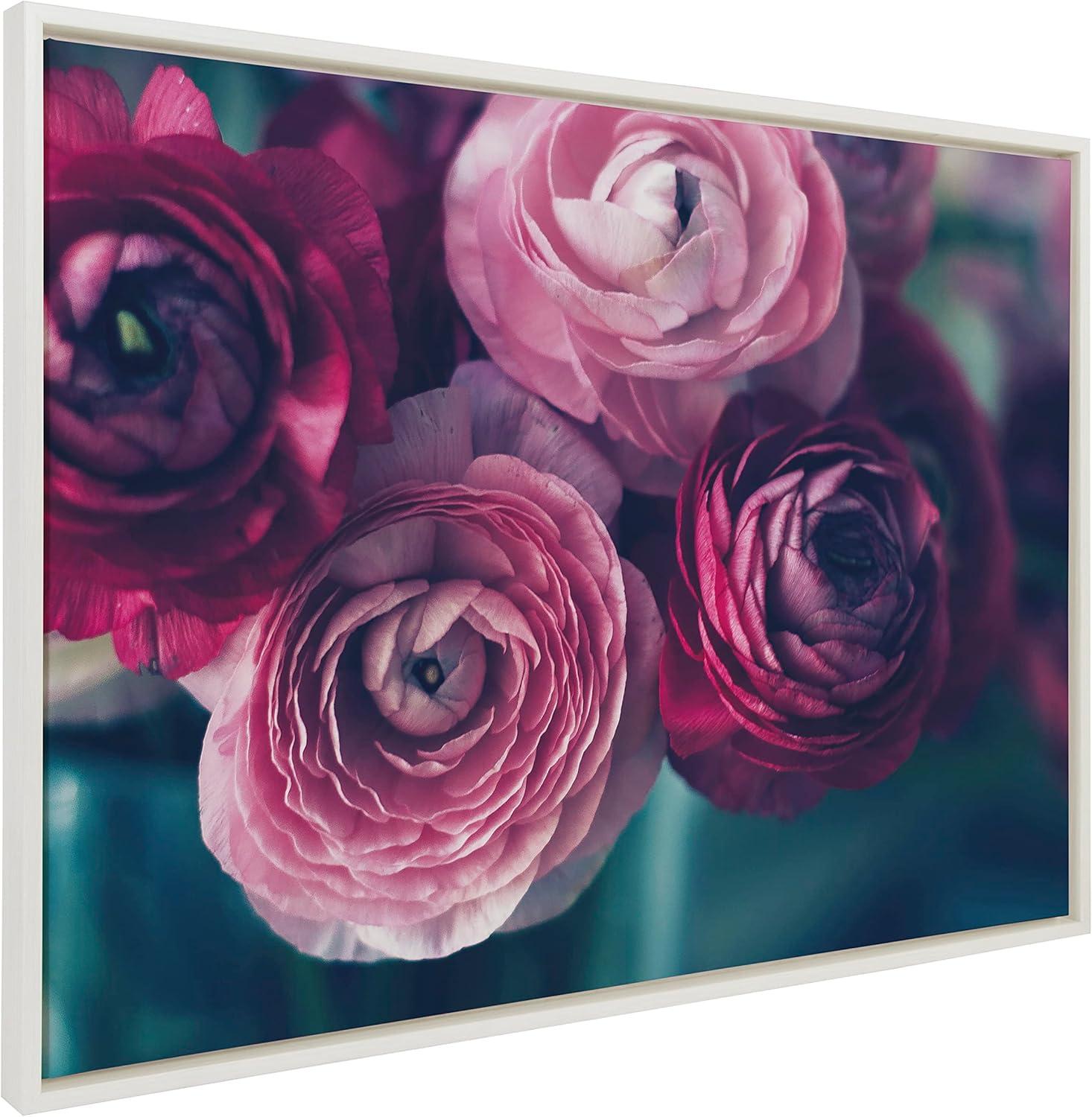 Kate and Laurel Sylvie Yours Truly Framed Canvas by Kristy Campbell, 18x24, White