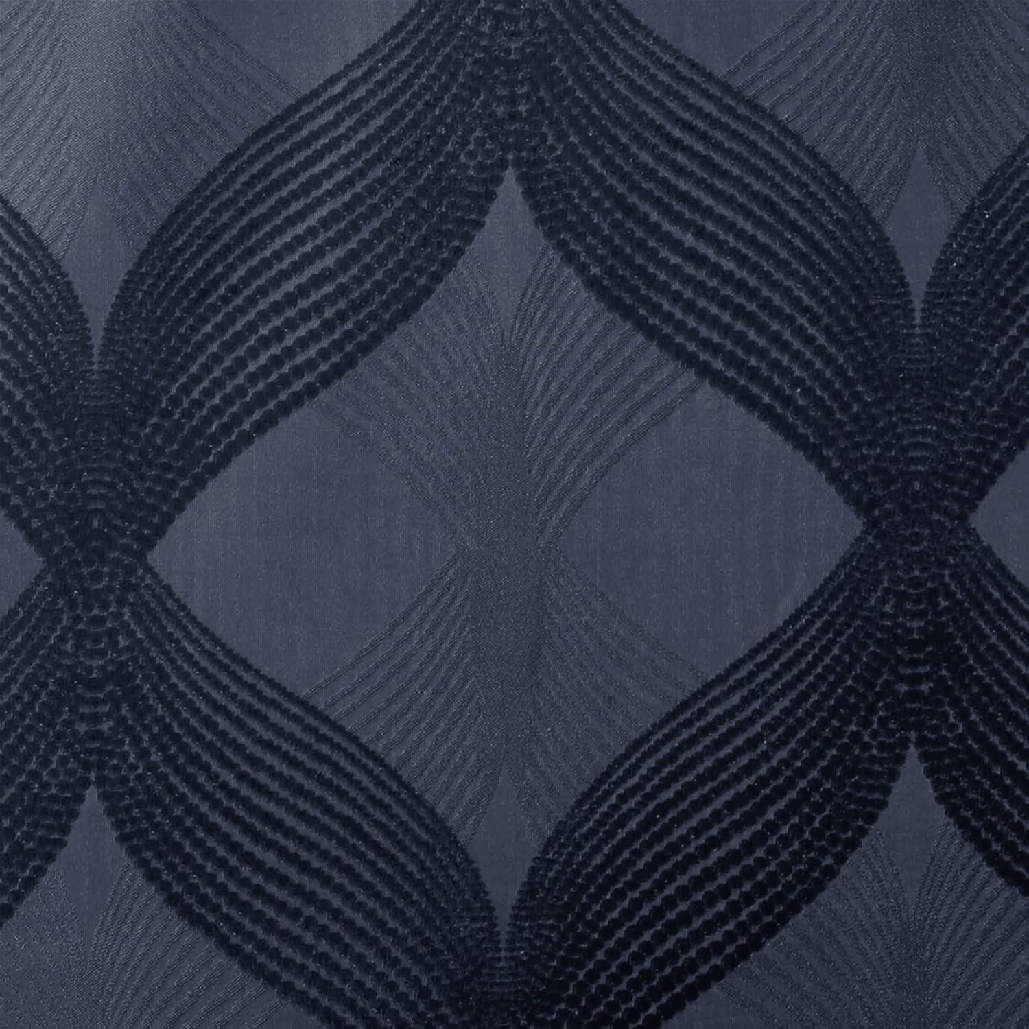 Madison Park Bentley Ogee Knitted Jacquard Geometric Total Blackout Single Curtain Panel