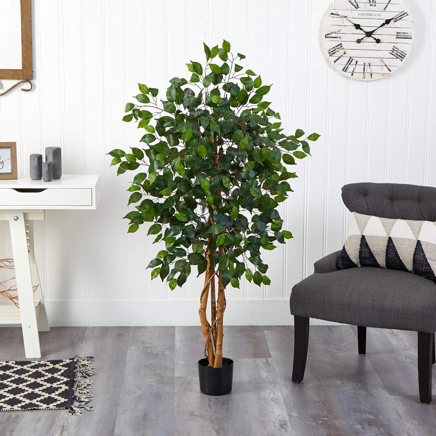 Nearly Natural 4-ft Ficus Silk Tree