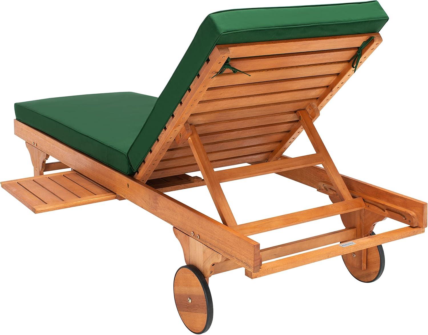Newport Lounge Chair - Outdoor - PAT7022 - Natural/Green -Safavieh