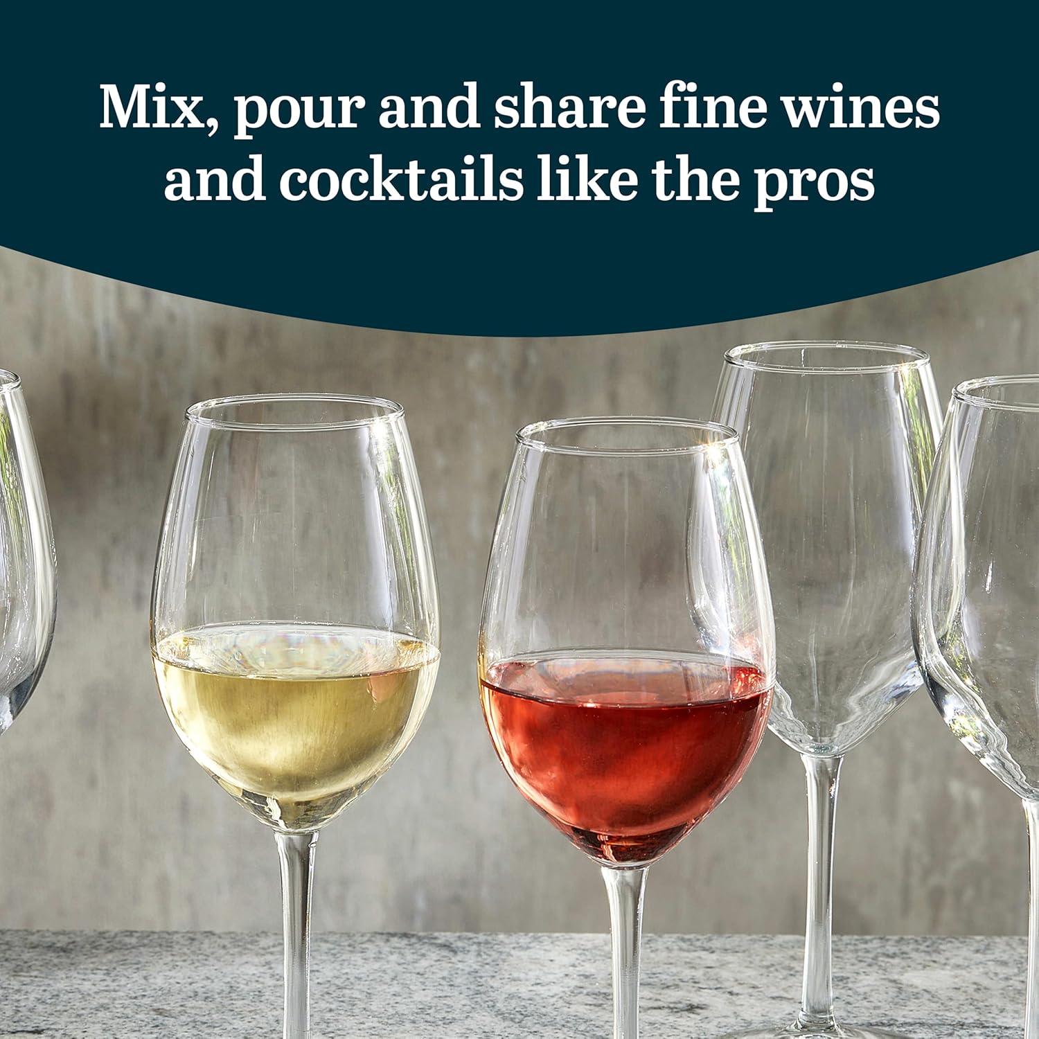 Libbey Entertaining Essentials All Purpose Wine Glasses, 17 ounce, Set of 6