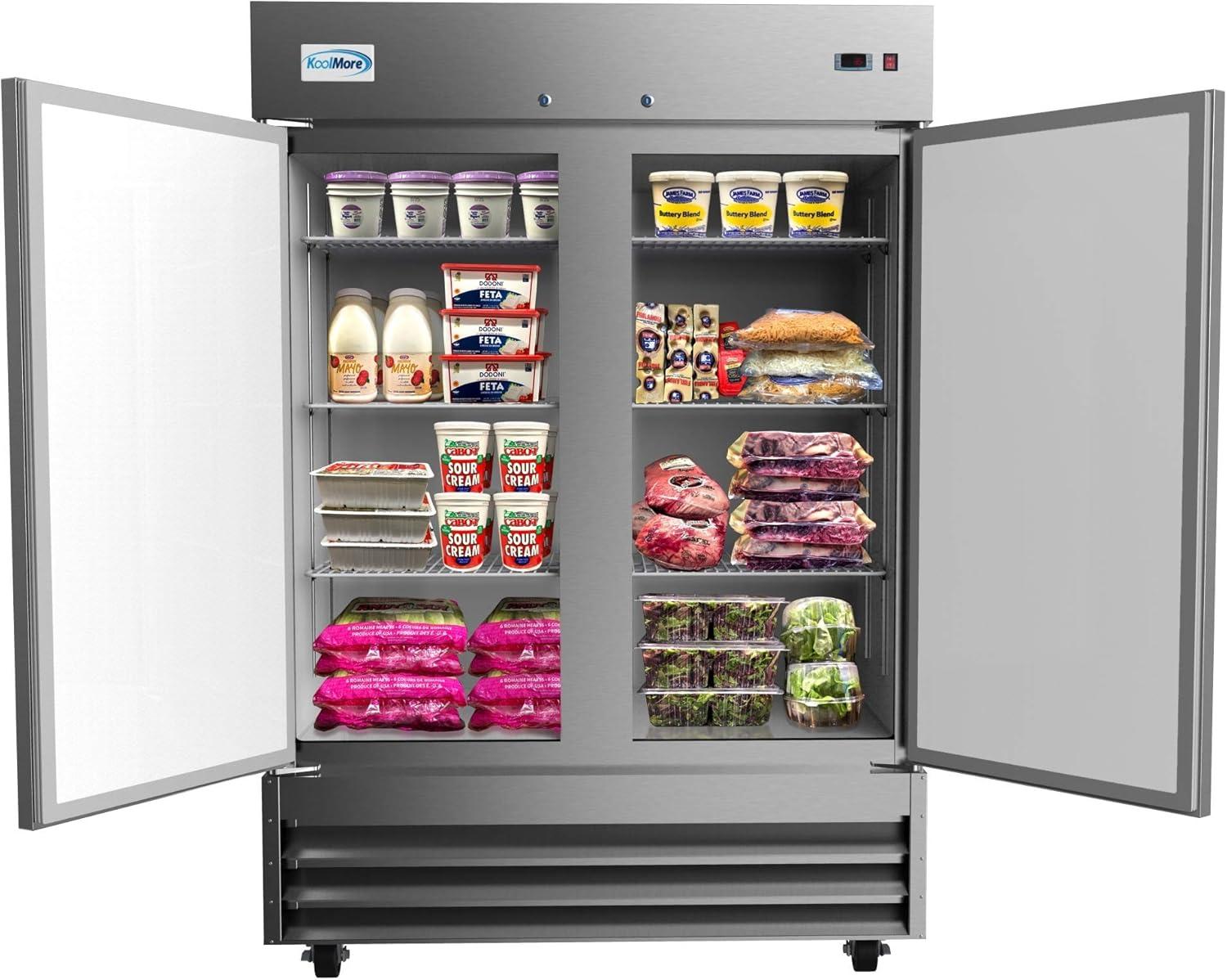 54 in. Two-Door Reach-In Refrigerator - 47 Cu Ft. RIR-2D-SS