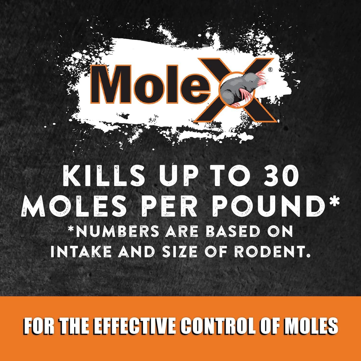 MoleX, Safely Eliminate All Species of Moles - 8oz Bag EcoClear Products 620204-6D