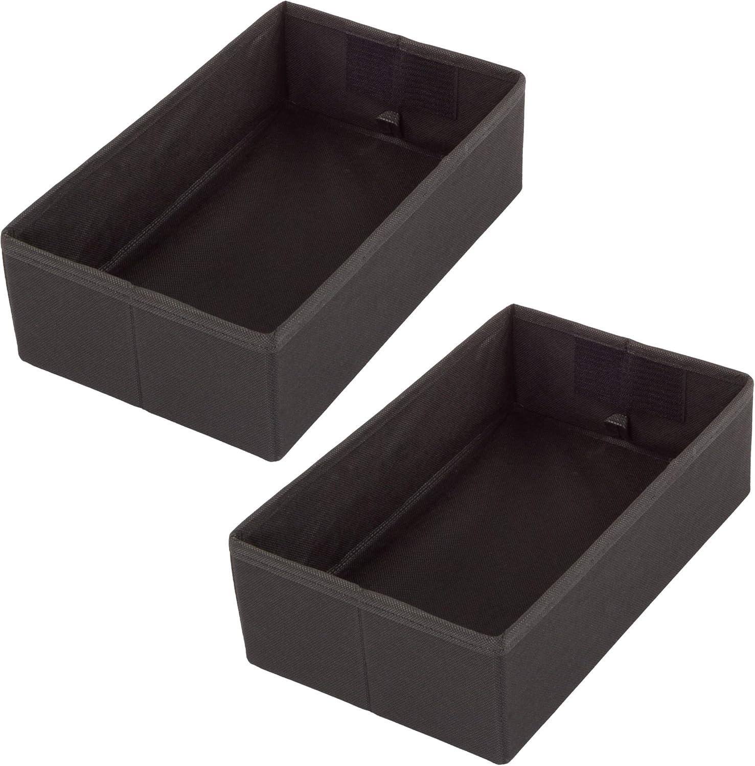 Brown Polyester Rectangular Storage Ottoman Set with Wood Frame