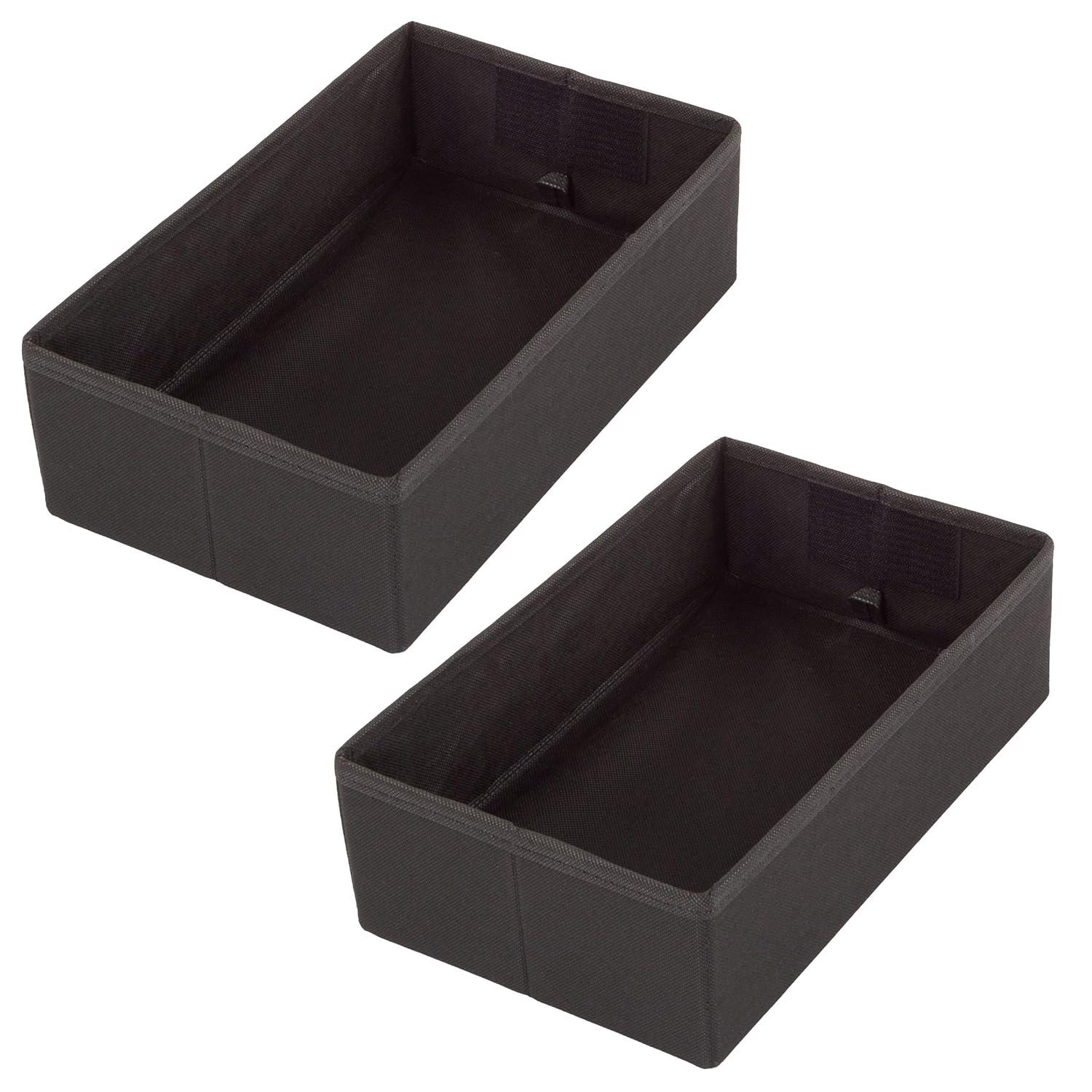 Lavish Home Ottoman Set of 2 - Ottoman Foot Rest, Linen Chest, or Storage Bench Set - 30in Ottomans for Living Room, Bedroom, Dorm Storage (Brown)