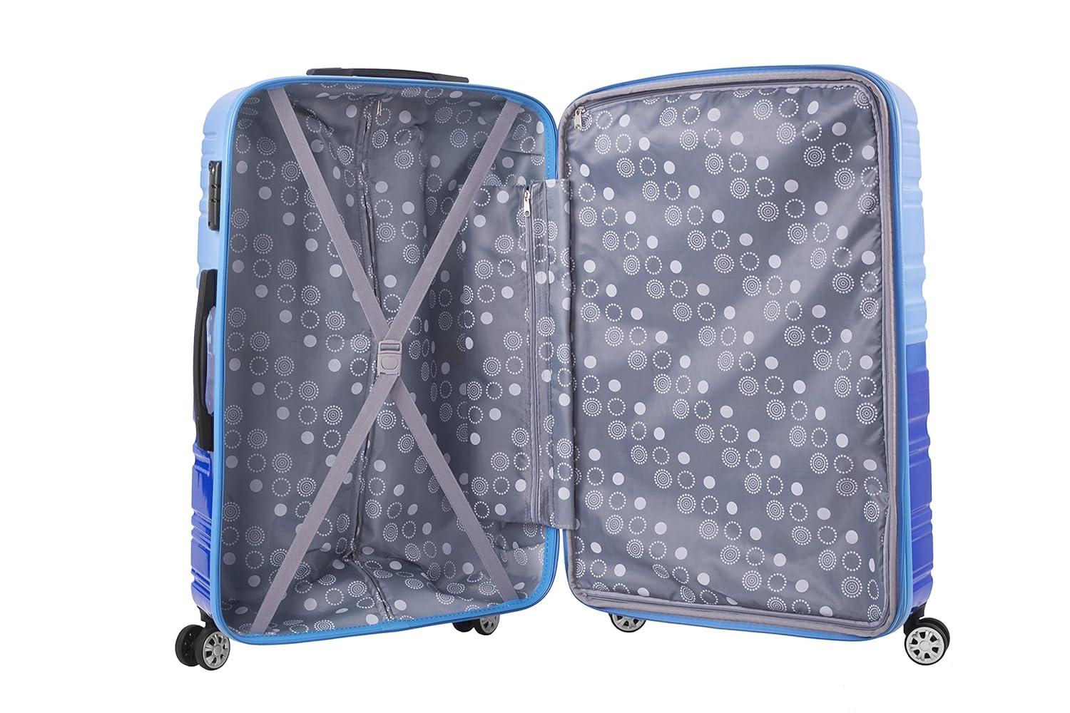 Luggage Expandable Spinner Set, Blue & Sky Blue - 2 Piece