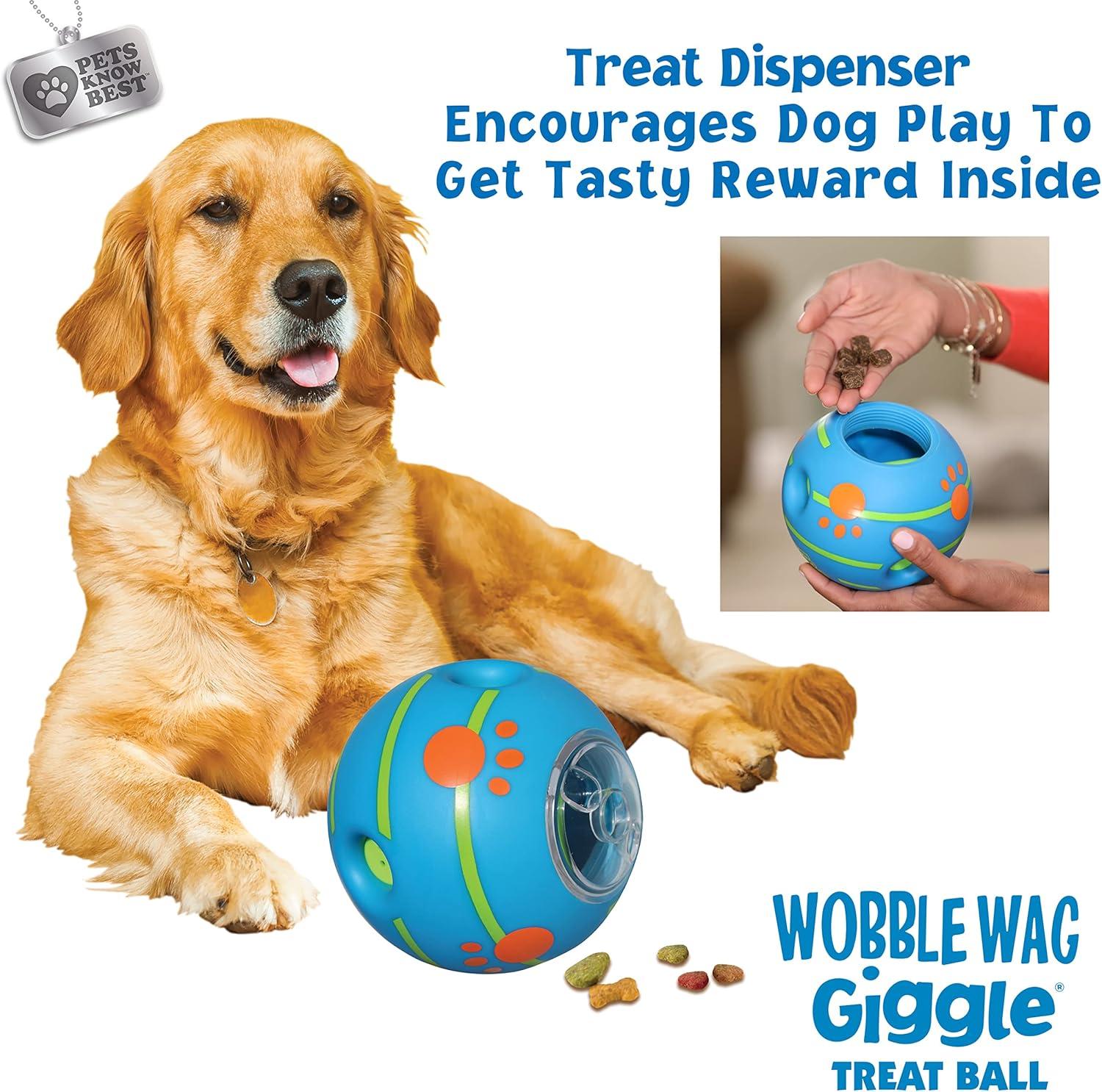 Pets Know Best Wobble Wag Giggle Dog Treat Dispenser Ball Toy