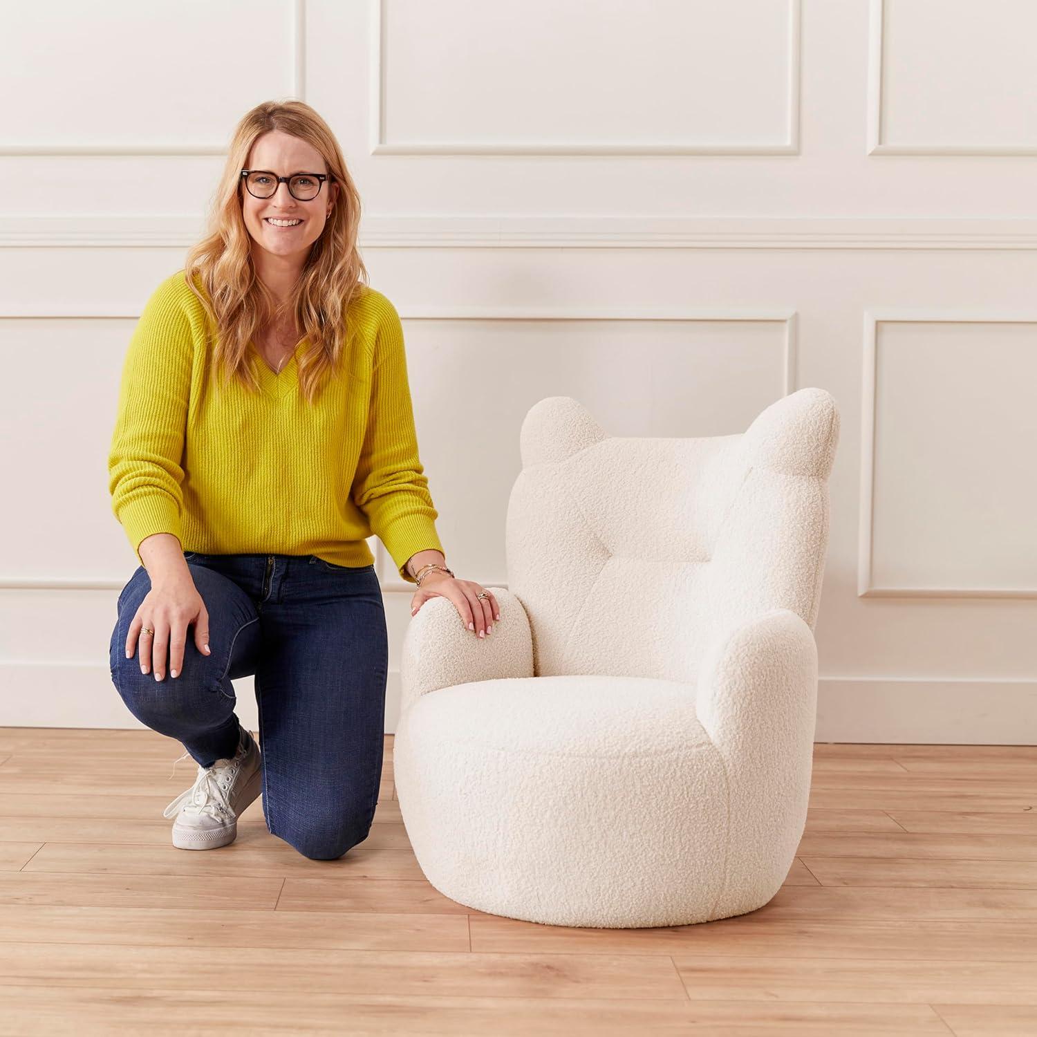 ECR4Kids Teddy Chair, White