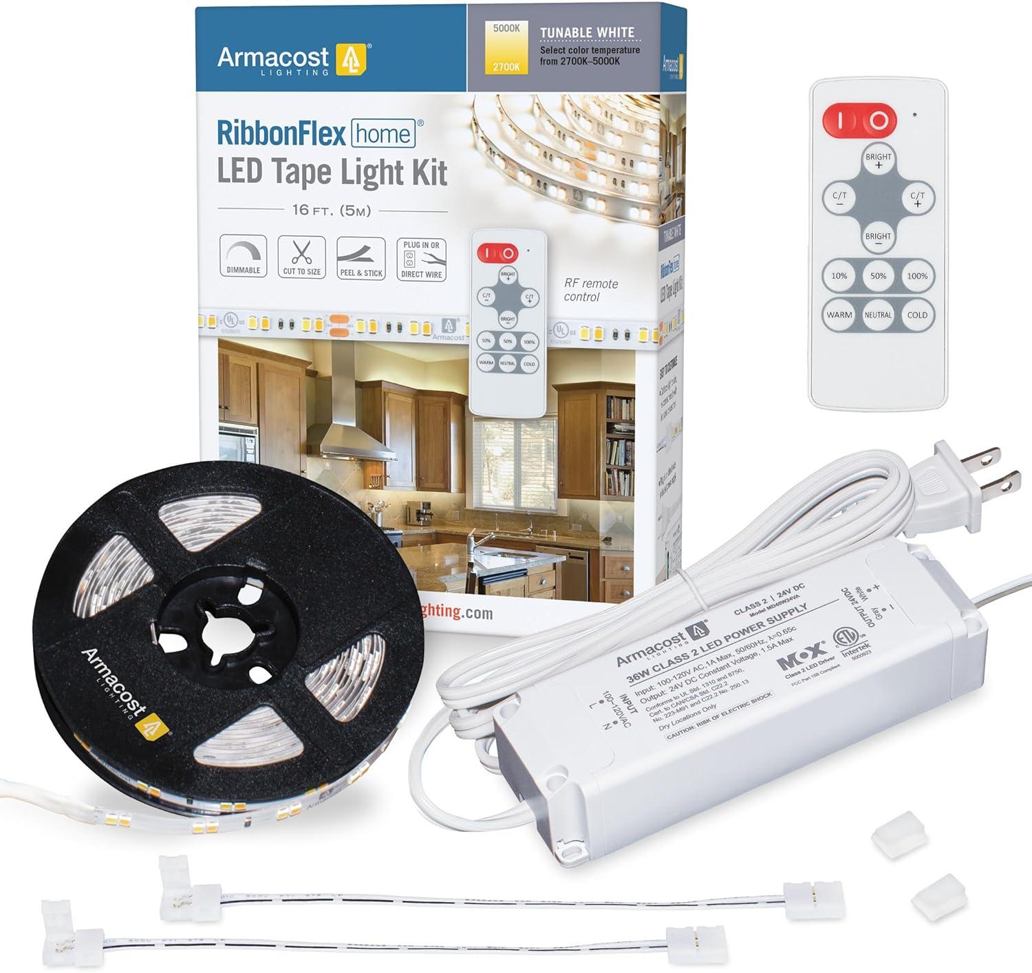 Armacost 16 ft. Tunable White LED Strip Tape Light Kit